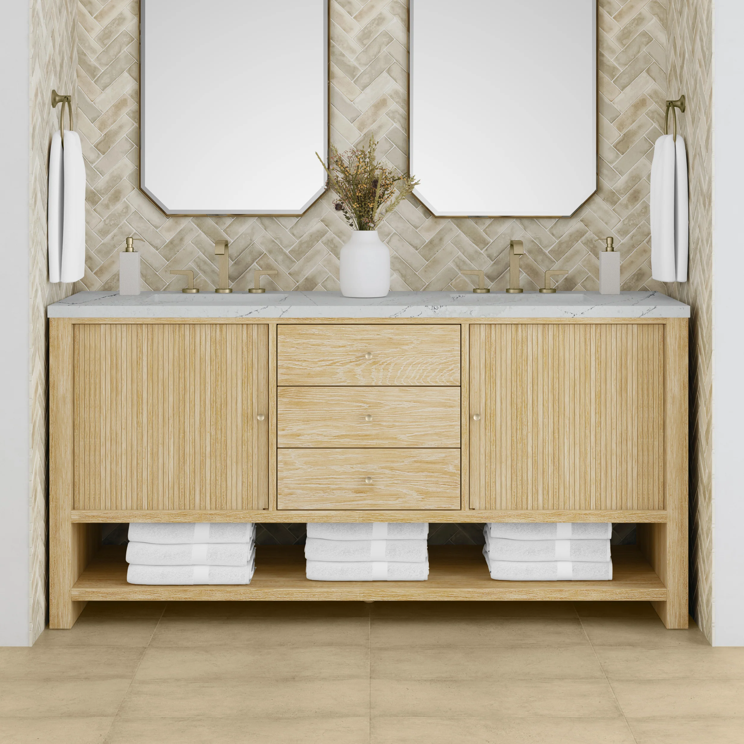 Rathenow Mid-Century Modern Vanity (48"-72") 111 Rathenow Mid-Century Modern Vanity (48"-72")