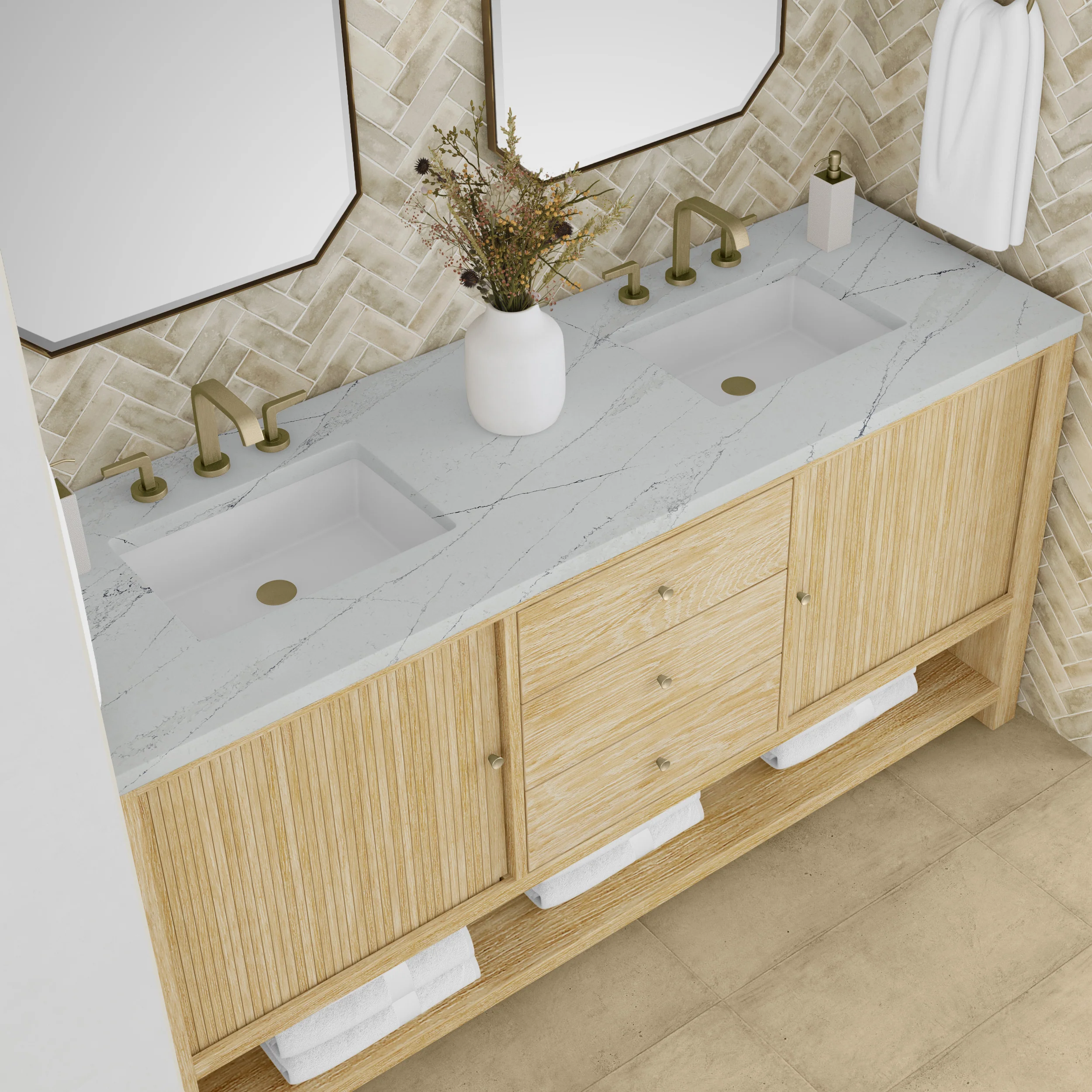 Rathenow Mid-Century Modern Vanity (48"-72") 112 Rathenow Mid-Century Modern Vanity (48"-72")