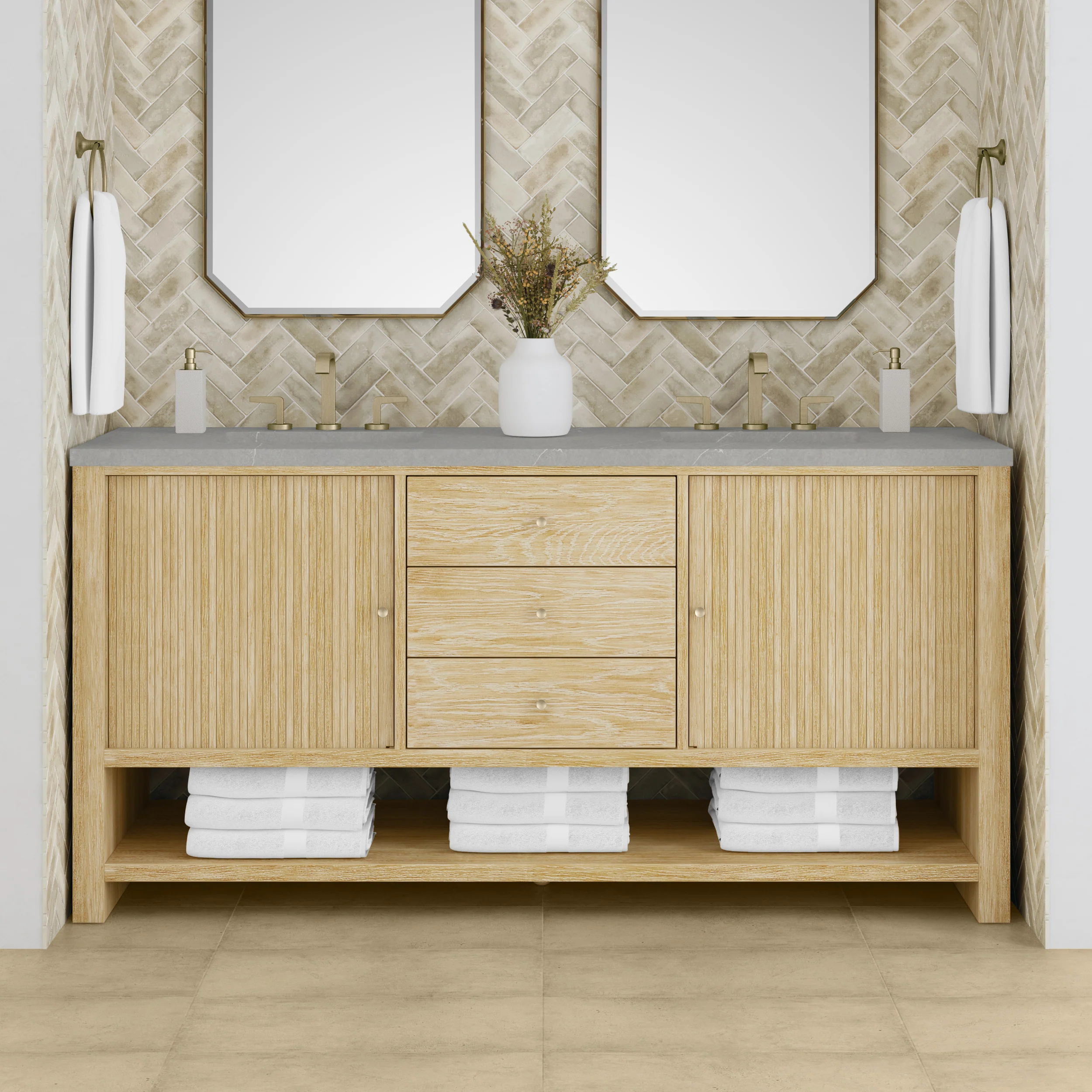Rathenow Mid-Century Modern Vanity (48"-72") 122 Rathenow Mid-Century Modern Vanity (48"-72")