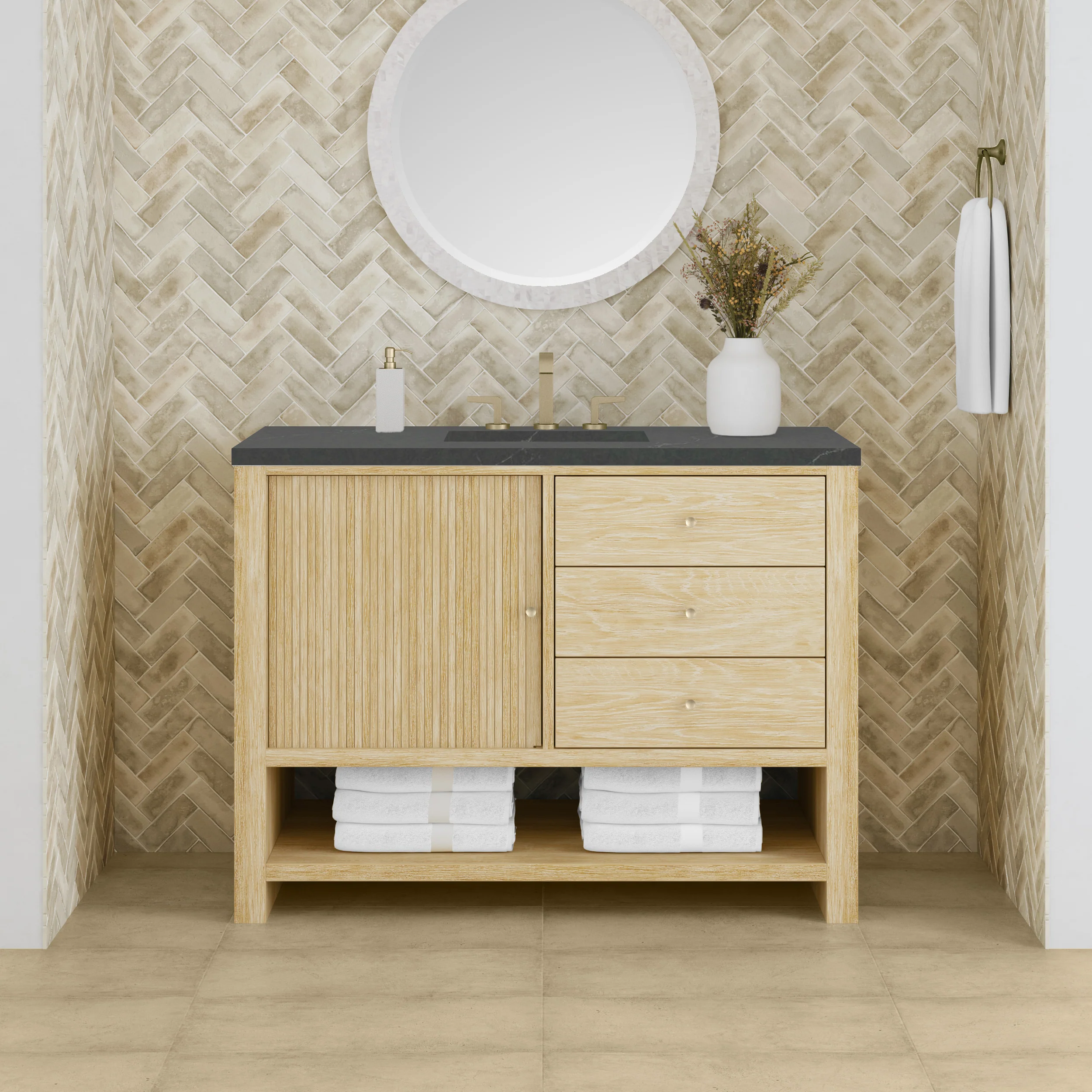 Rathenow Mid-Century Modern Vanity (48"-72") 24 Rathenow Mid-Century Modern Vanity (48"-72")