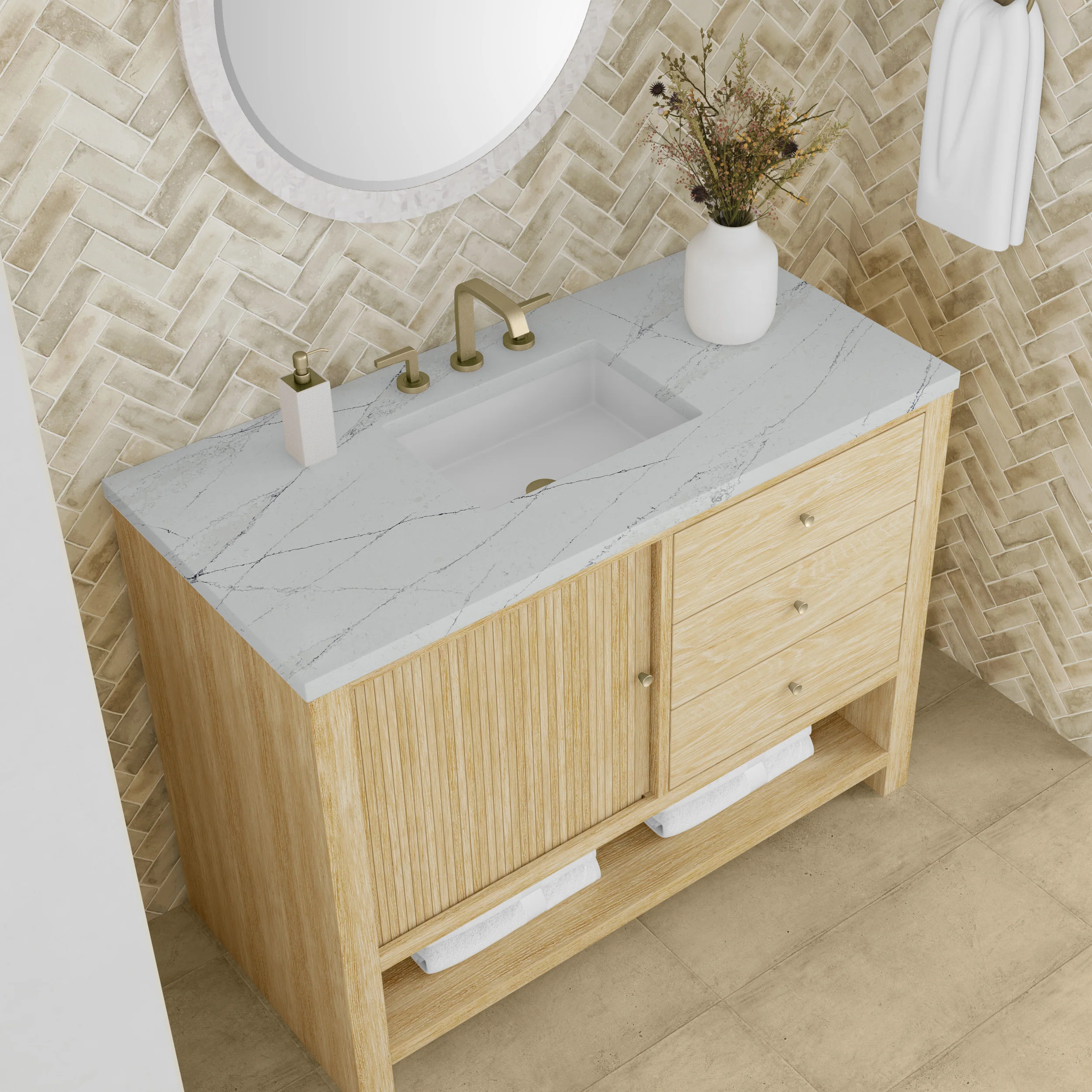 Rathenow Mid-Century Modern Vanity (48"-72") 33 Rathenow Mid-Century Modern Vanity (48"-72")