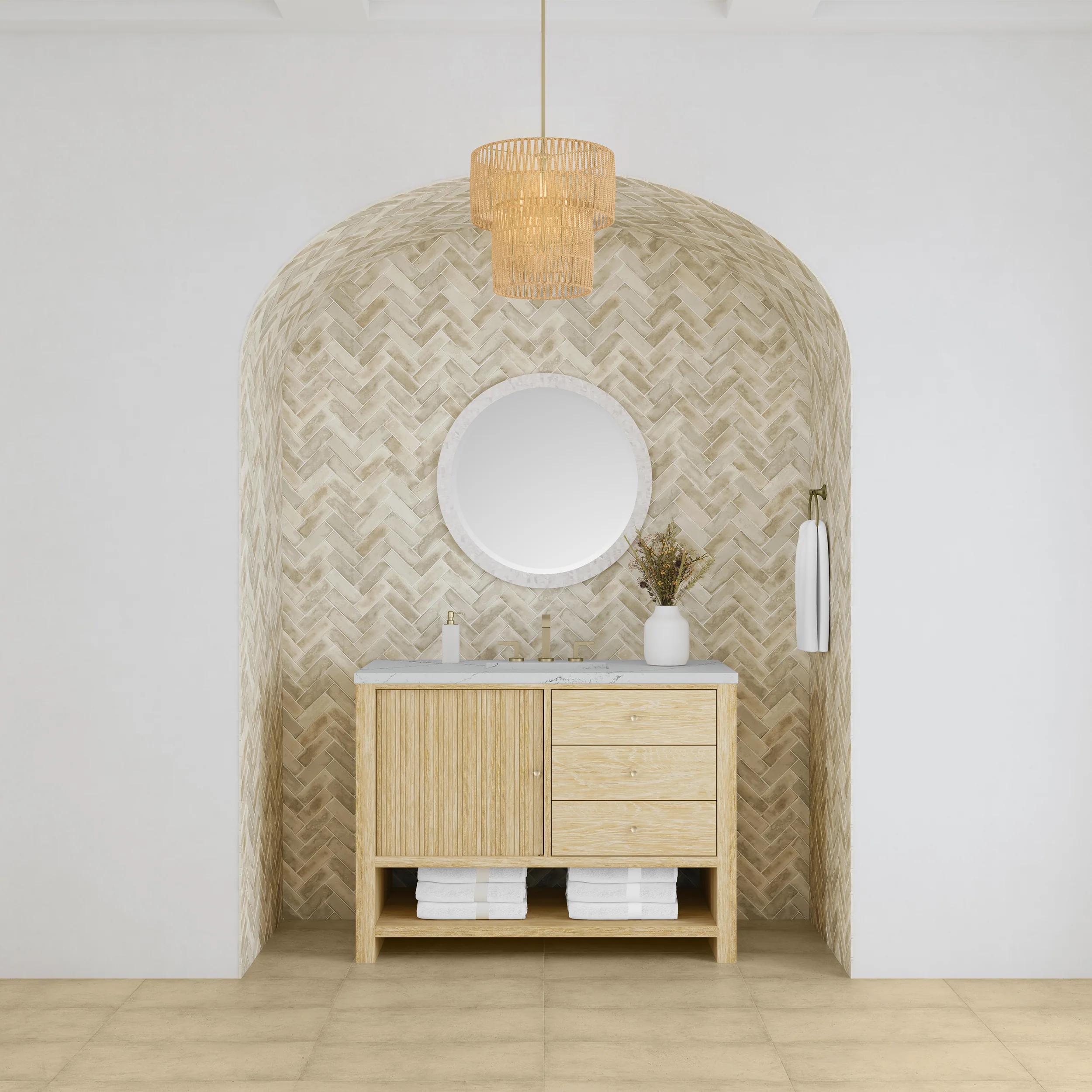 Rathenow Mid-Century Modern Vanity (48"-72") 42 Rathenow Mid-Century Modern Vanity (48"-72")