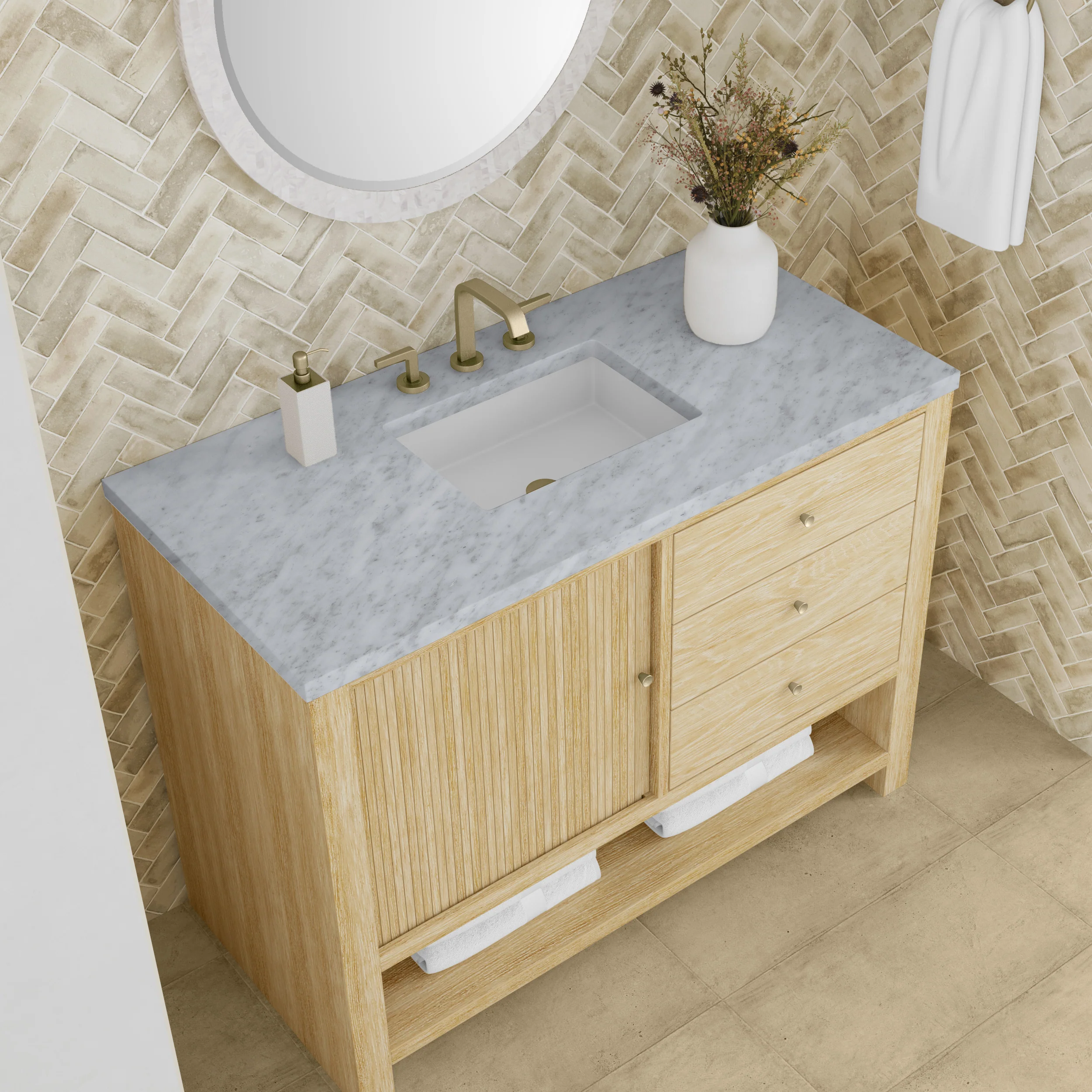 Rathenow Mid-Century Modern Vanity (48"-72") 44 Rathenow Mid-Century Modern Vanity (48"-72")
