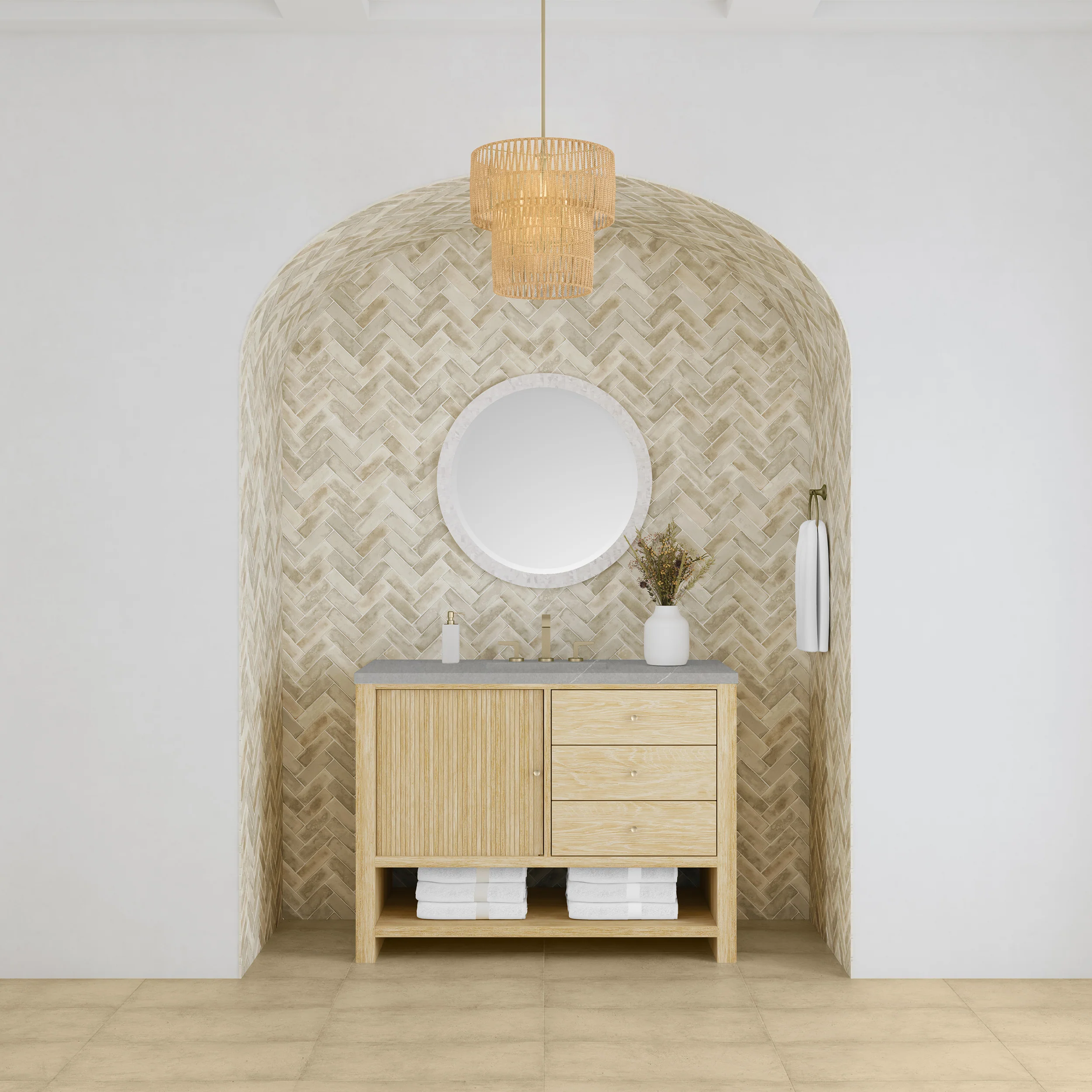 Rathenow Mid-Century Modern Vanity (48"-72") 61 Rathenow Mid-Century Modern Vanity (48"-72")