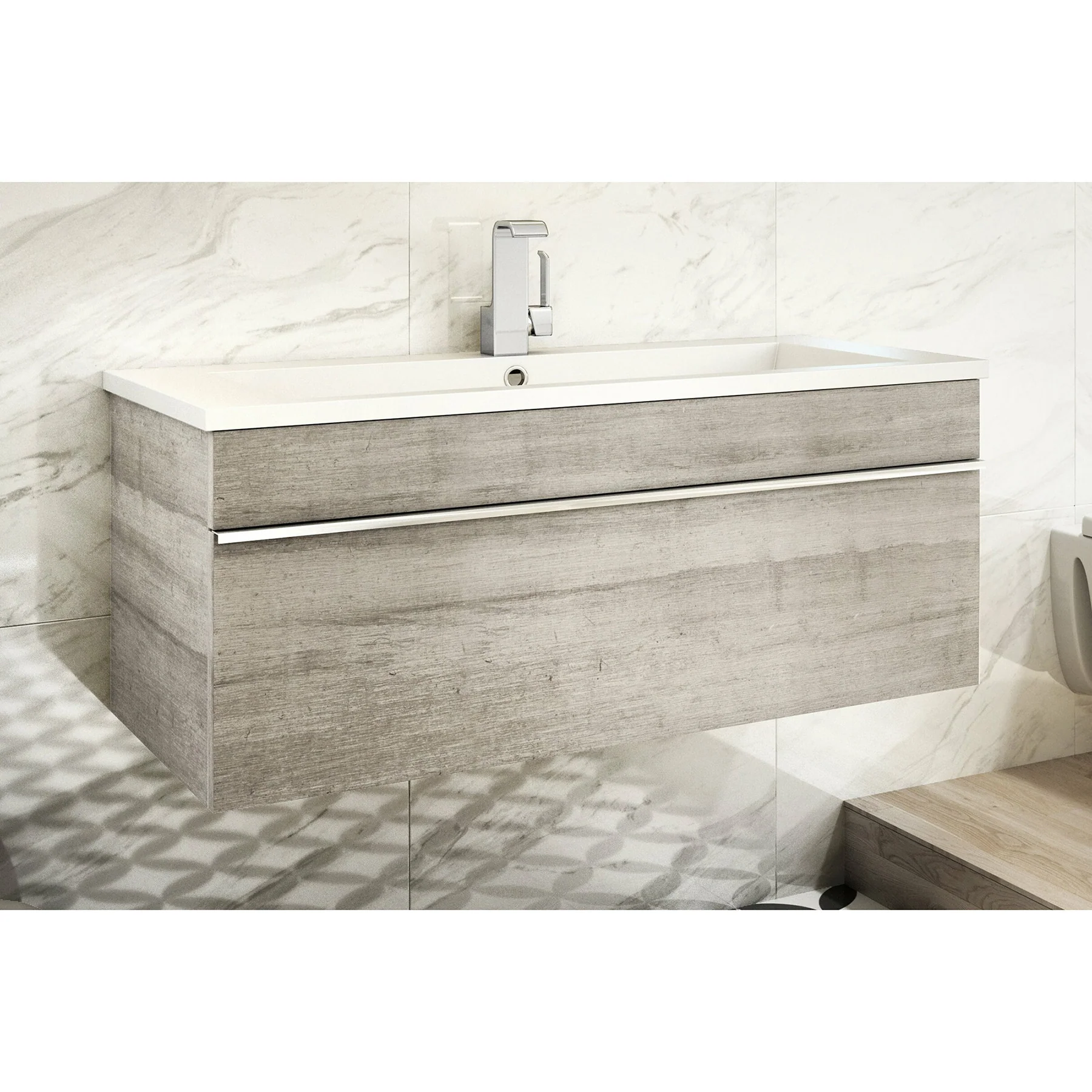 Trough Floating Vanity (24"-42") 90 Trough Floating Vanity (24"-42")