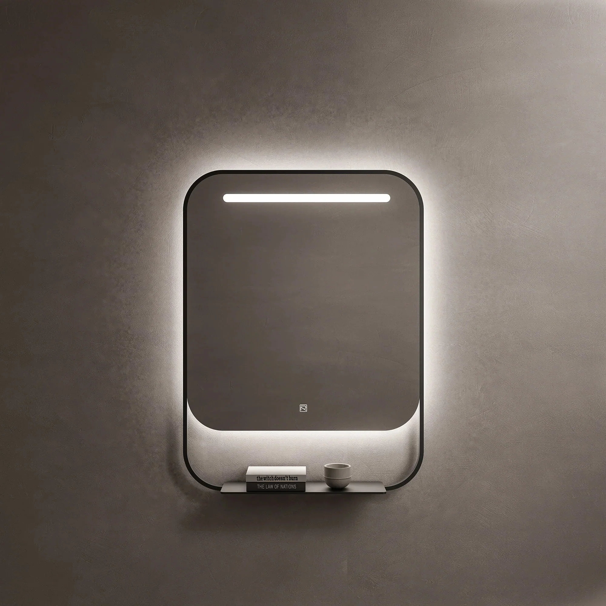 Rourke LED Mirror with Shelf 6 Rourke LED Mirror with Shelf