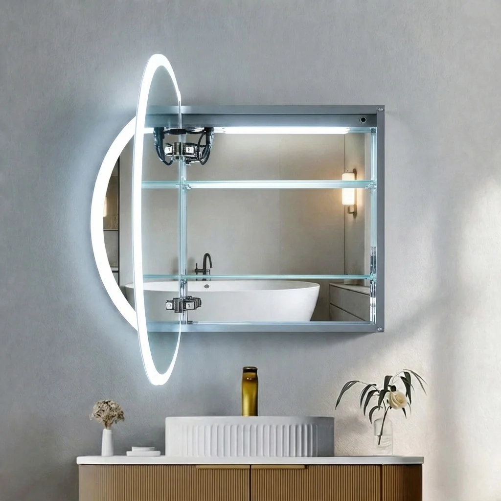 Orbella Round LED Medicine Cabinet 2 Orbella Round LED Medicine Cabinet
