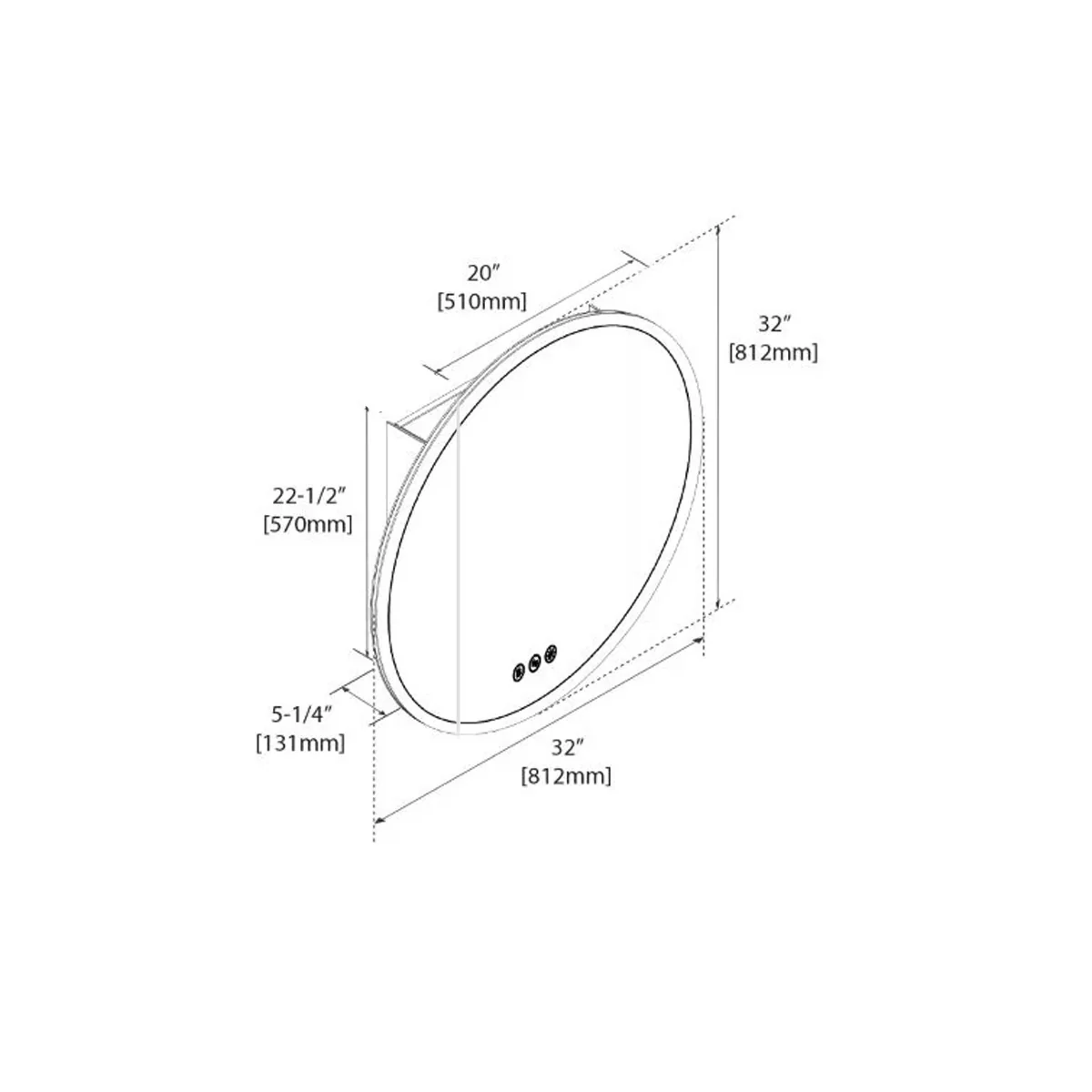 Orbella Round LED Medicine Cabinet 7 Orbella Round LED Medicine Cabinet