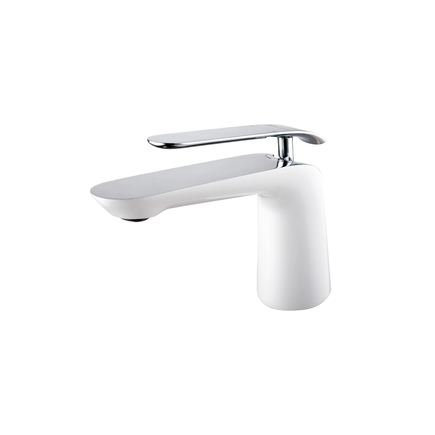 Blossom Single Handle Lavatory Faucet (Chrome/White)