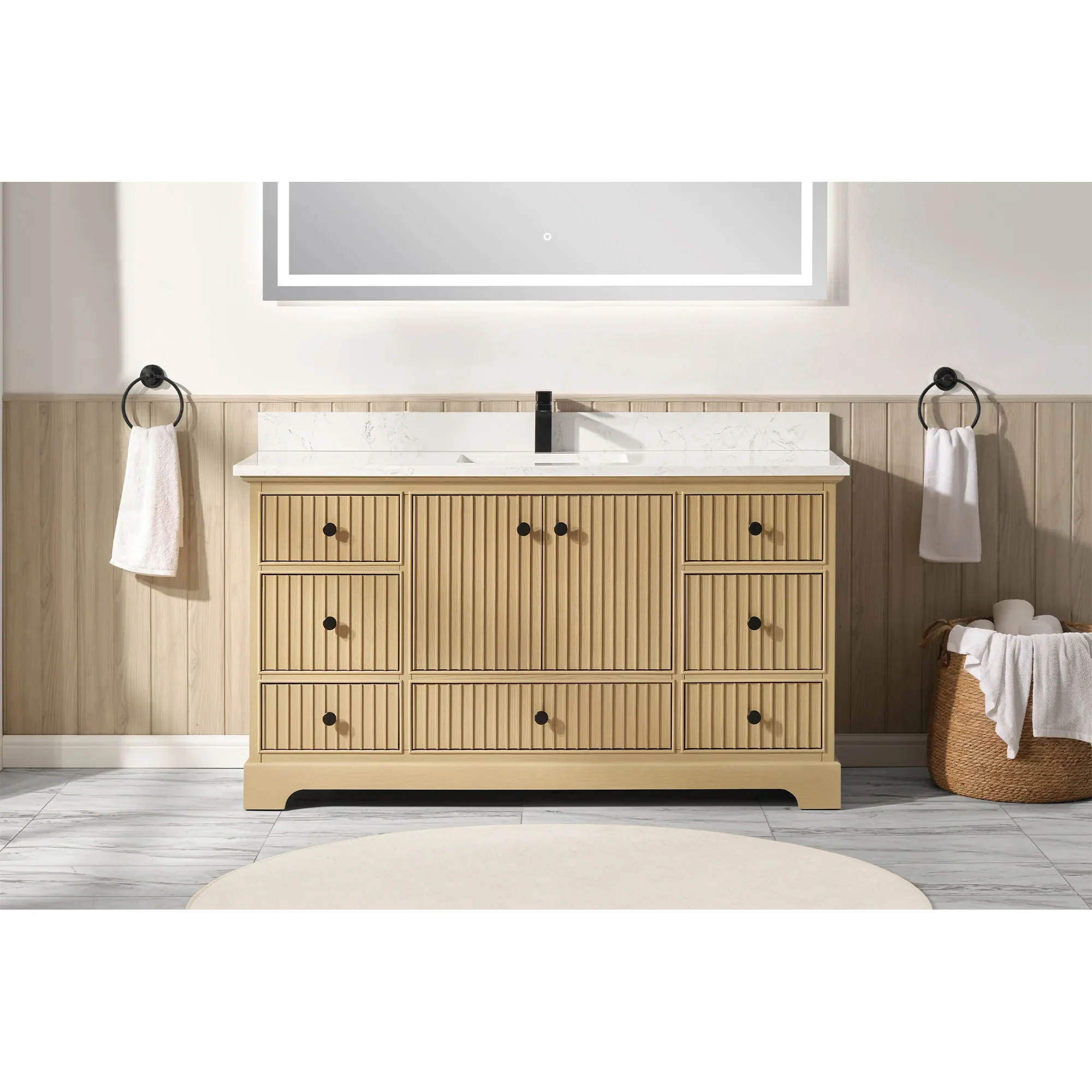 Ligne Ritmo Modern Vanity - Fluted (24"-72") 127 Ligne Ritmo Modern Vanity - Fluted (24"-72")