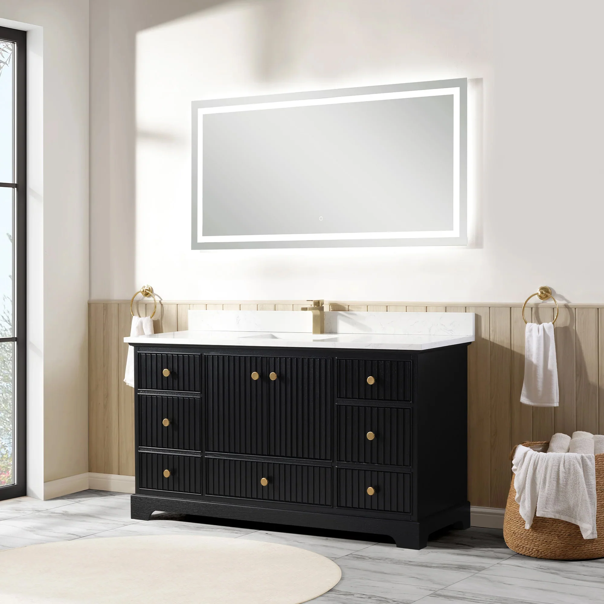 Ligne Ritmo Modern Vanity - Fluted (24"-72") 11 Ligne Ritmo Modern Vanity - Fluted (24"-72")