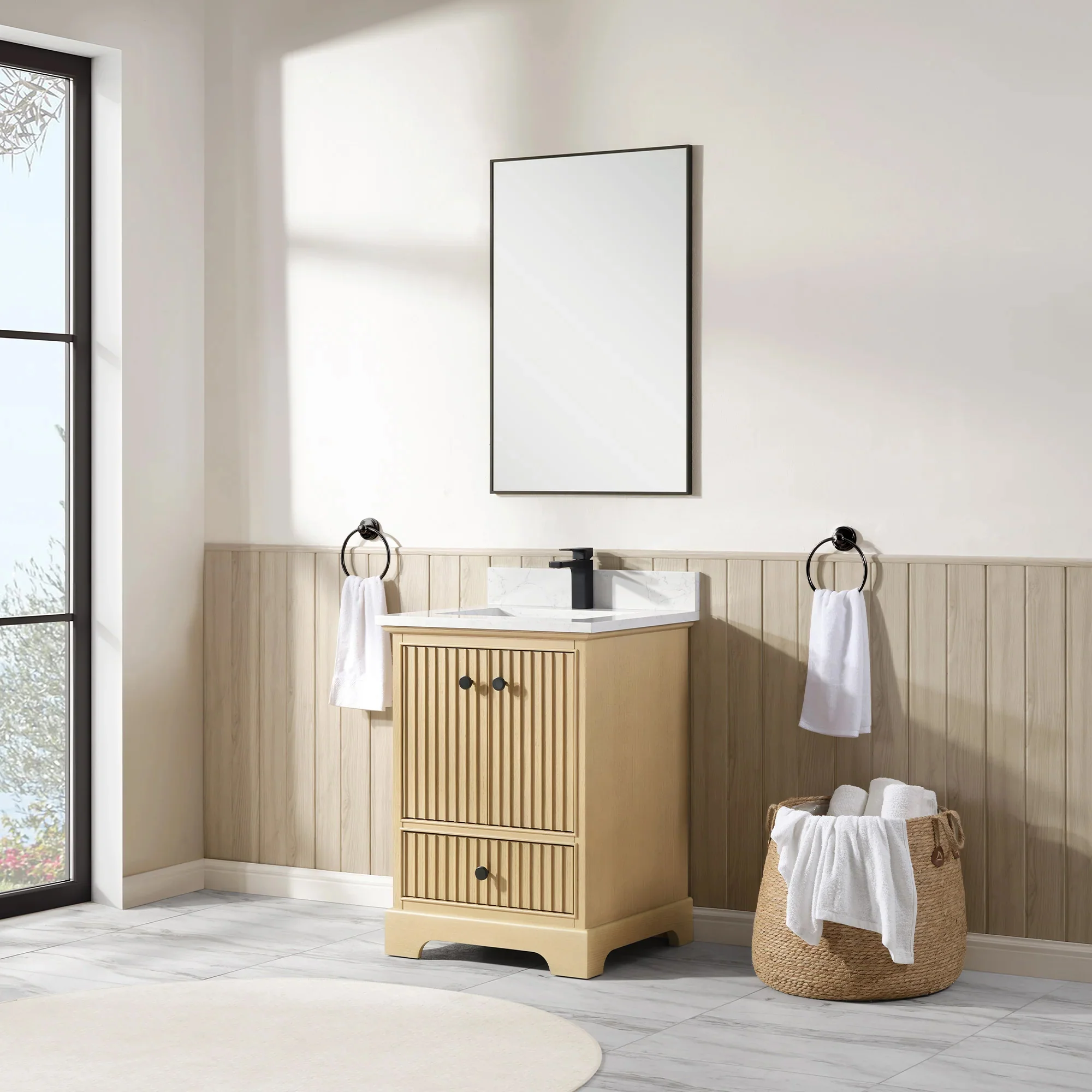 Ligne Ritmo Modern Vanity - Fluted (24"-72") 24 Ligne Ritmo Modern Vanity - Fluted (24"-72")