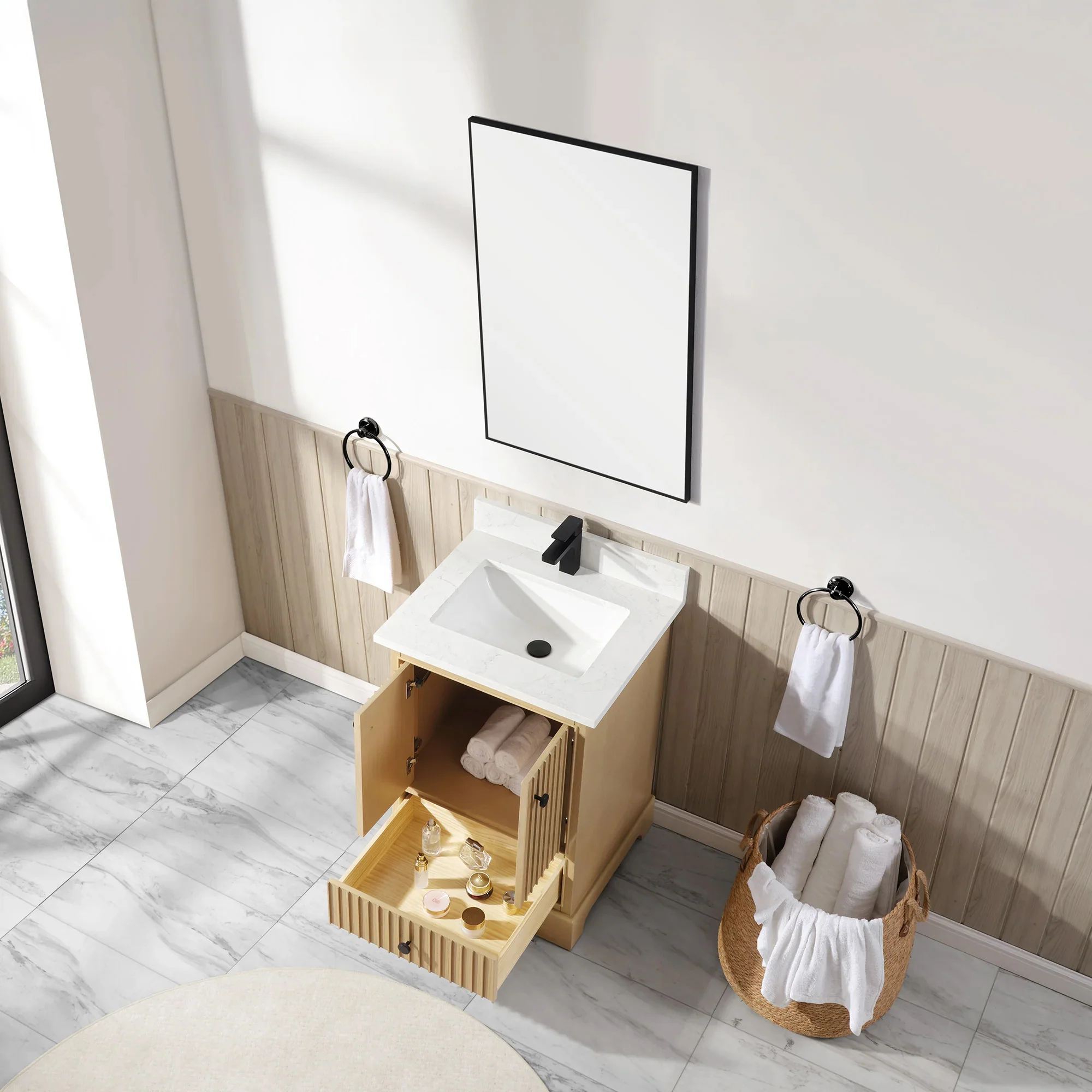 Ligne Ritmo Modern Vanity - Fluted (24"-72") 25 Ligne Ritmo Modern Vanity - Fluted (24"-72")