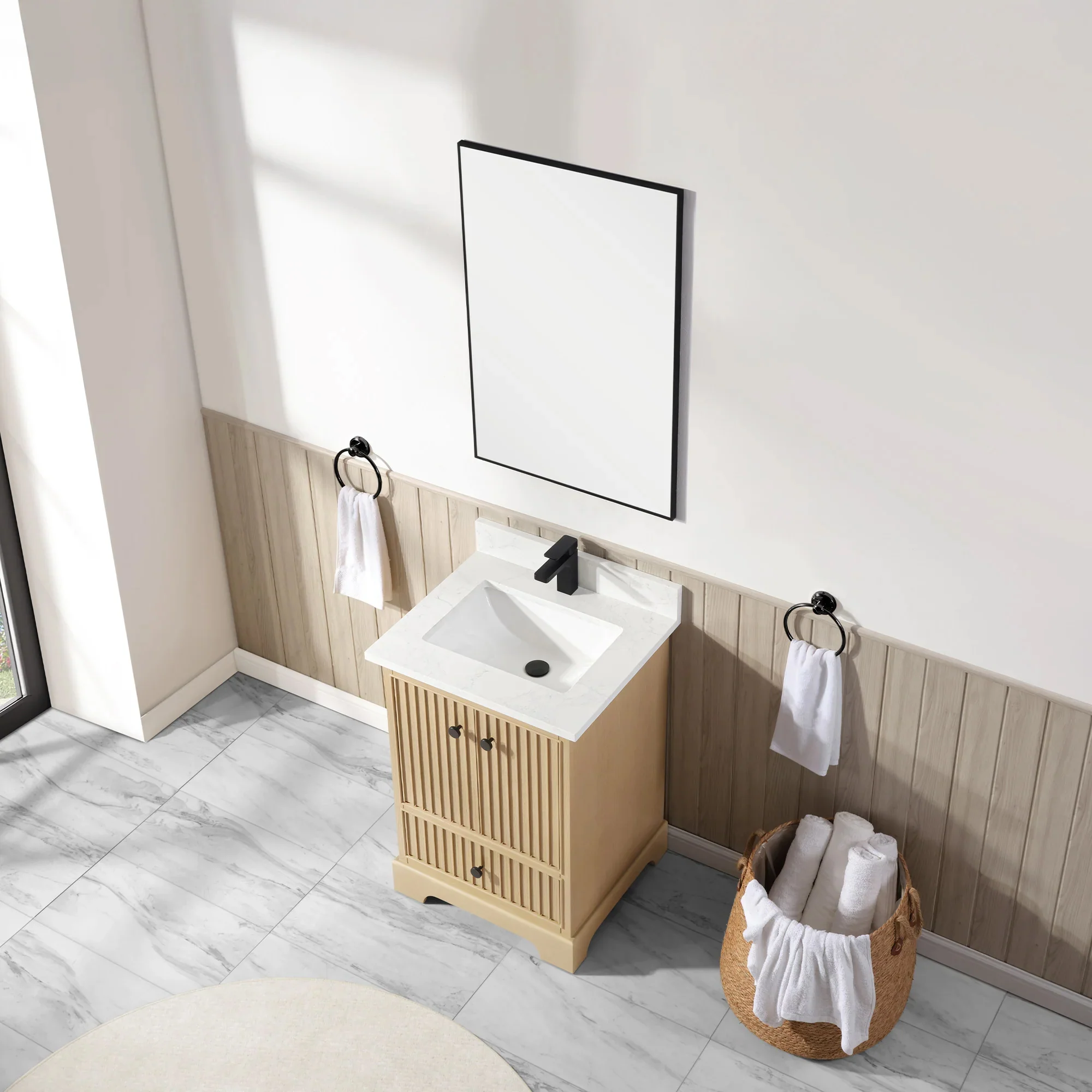 Ligne Ritmo Modern Vanity - Fluted (24"-72") 26 Ligne Ritmo Modern Vanity - Fluted (24"-72")