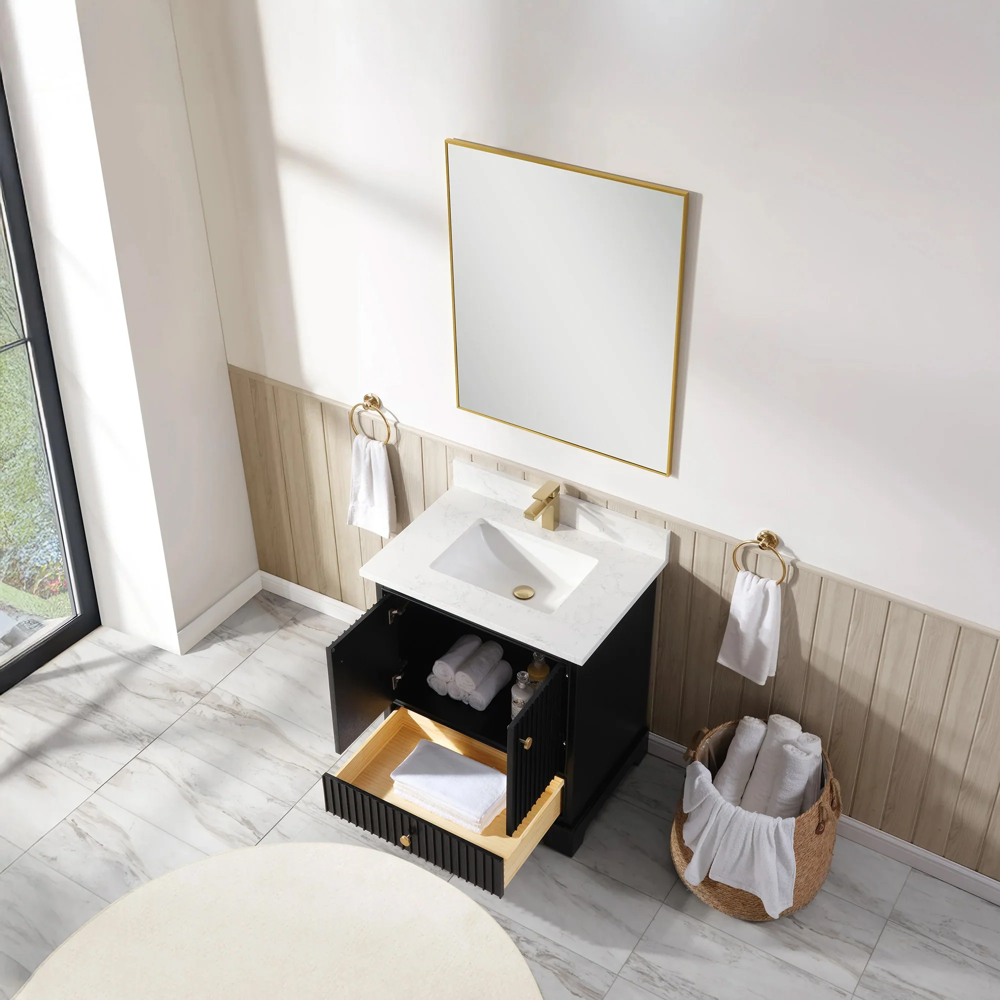 Ligne Ritmo Modern Vanity - Fluted (24"-72") 32 Ligne Ritmo Modern Vanity - Fluted (24"-72")