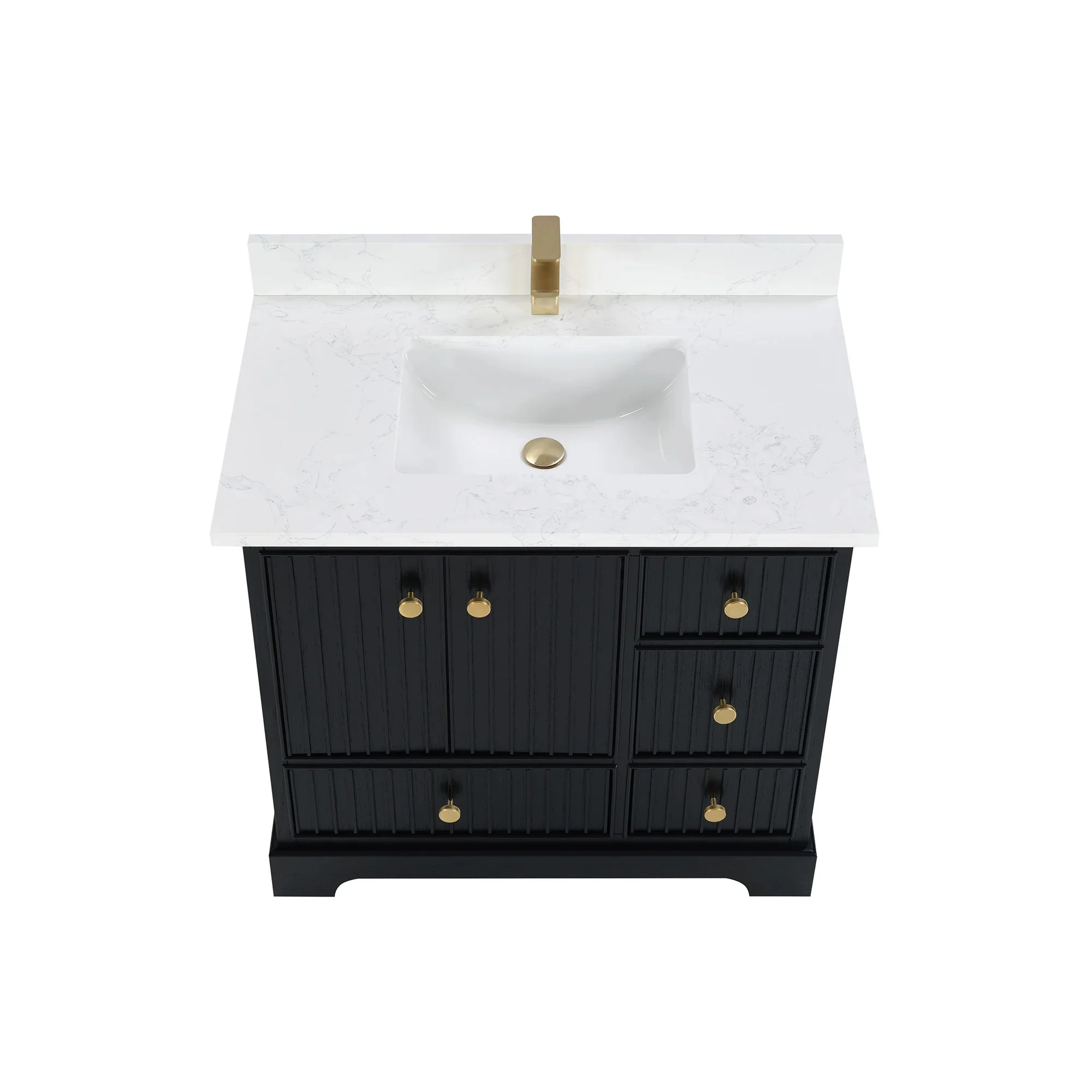 Ligne Ritmo Modern Vanity - Fluted (24"-72") 40 Ligne Ritmo Modern Vanity - Fluted (24"-72")