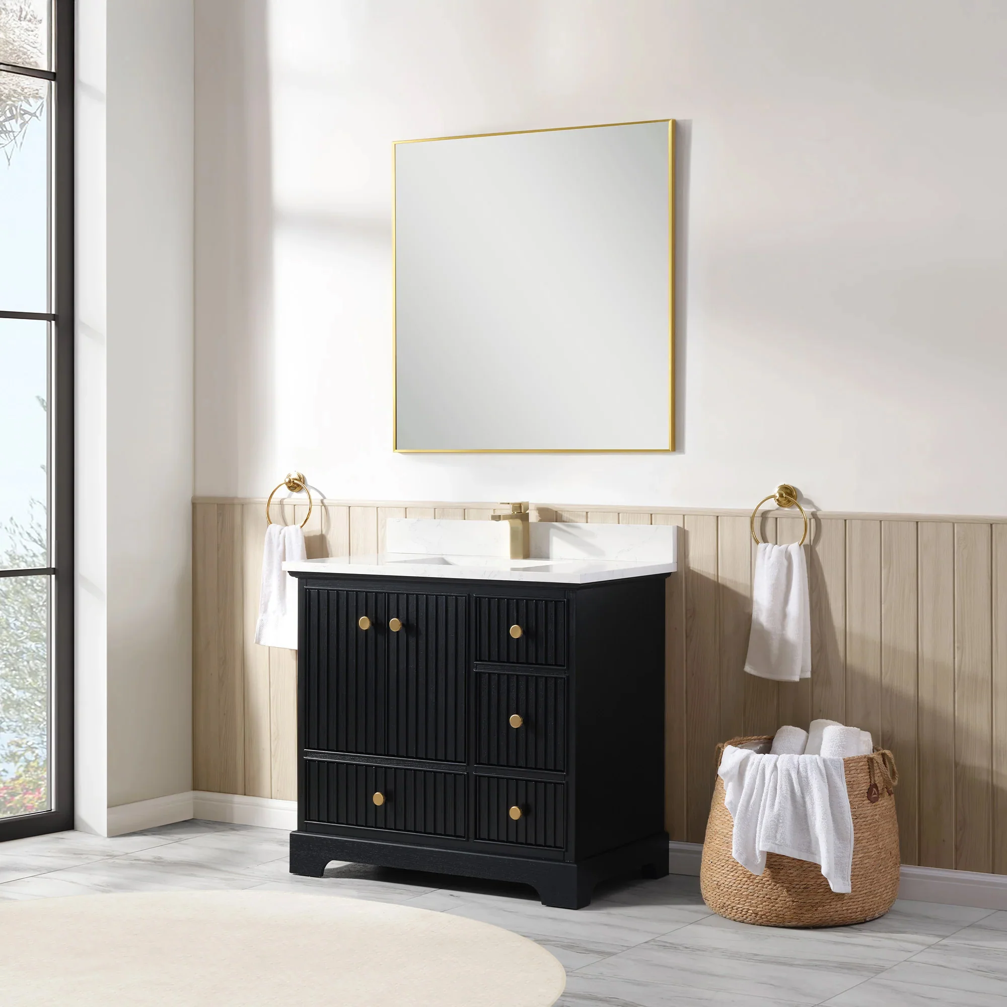 Ligne Ritmo Modern Vanity - Fluted (24"-72") 42 Ligne Ritmo Modern Vanity - Fluted (24"-72")