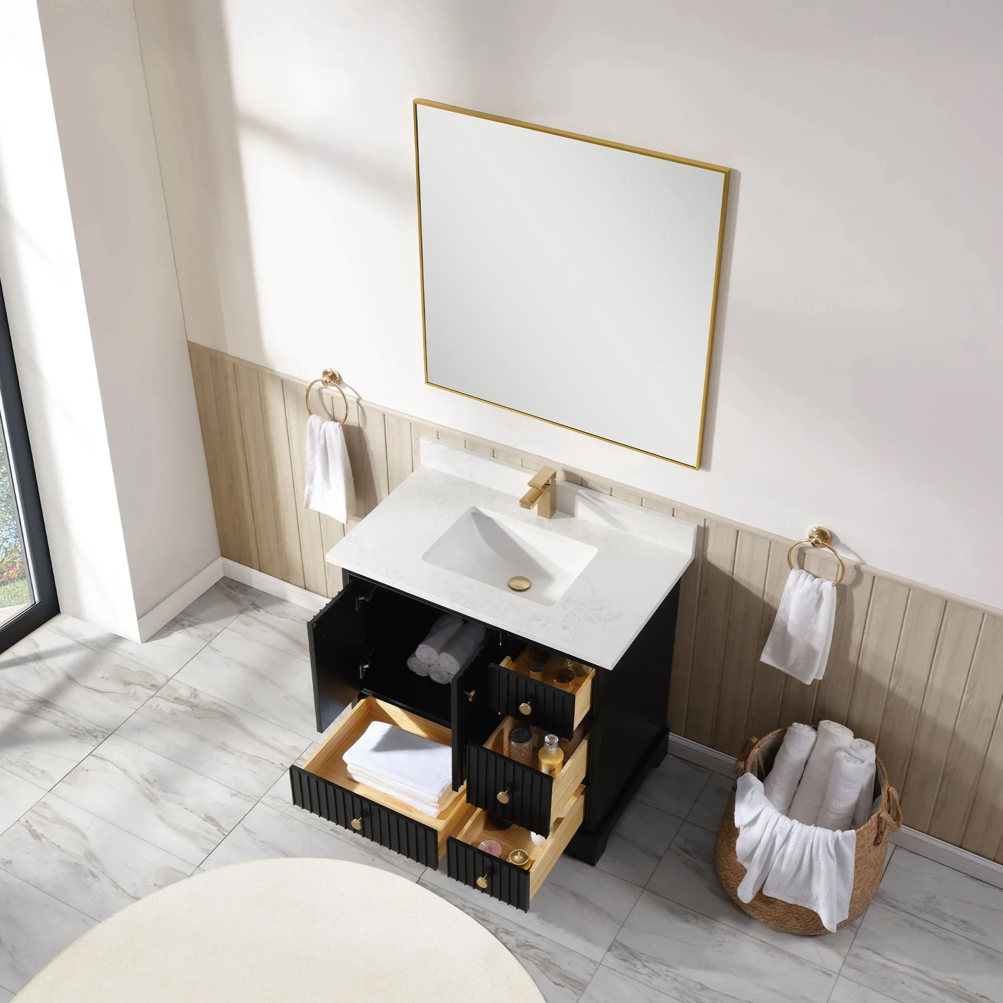 Ligne Ritmo Modern Vanity - Fluted (24"-72") 44 Ligne Ritmo Modern Vanity - Fluted (24"-72")