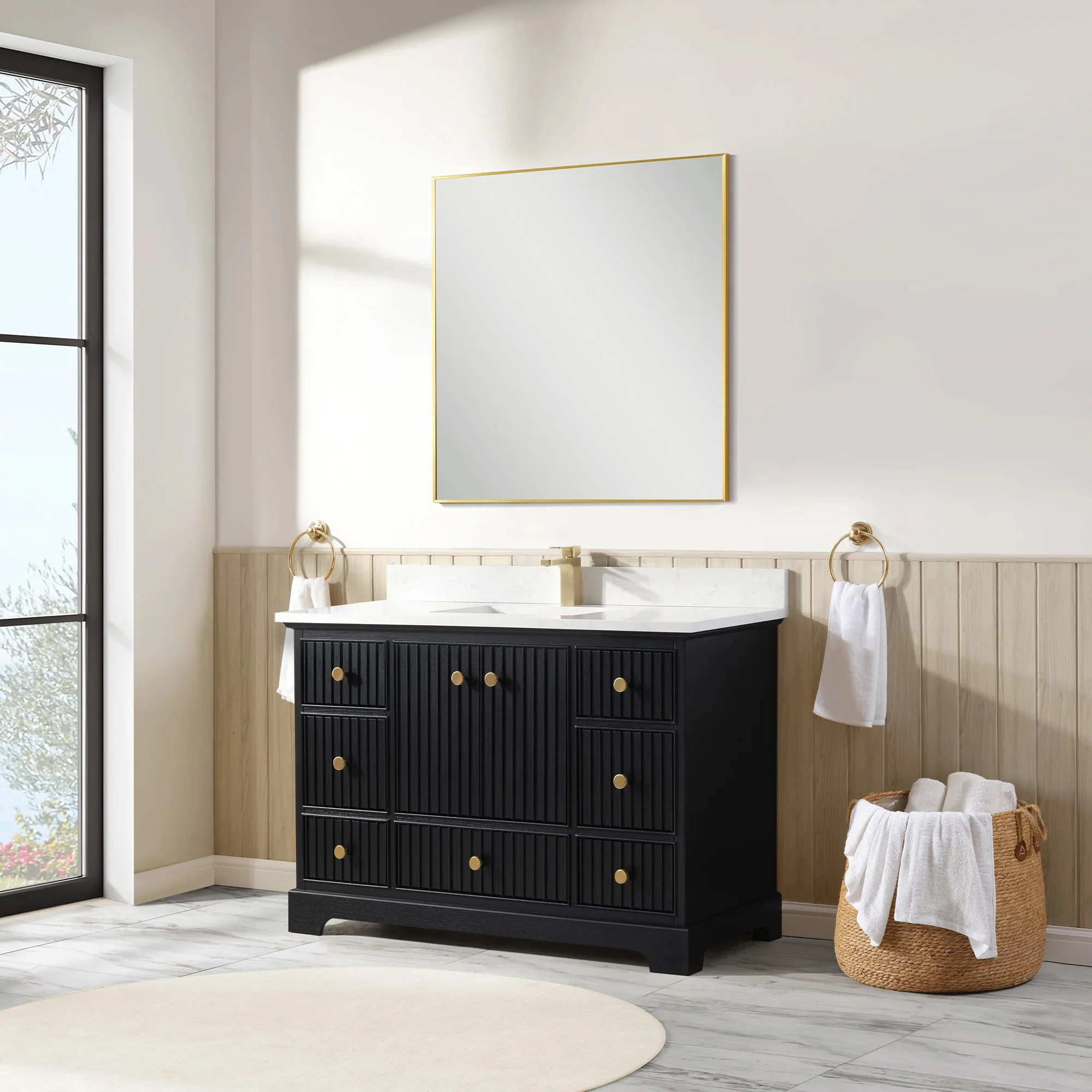 Ligne Ritmo Modern Vanity - Fluted (24"-72") 54 Ligne Ritmo Modern Vanity - Fluted (24"-72")