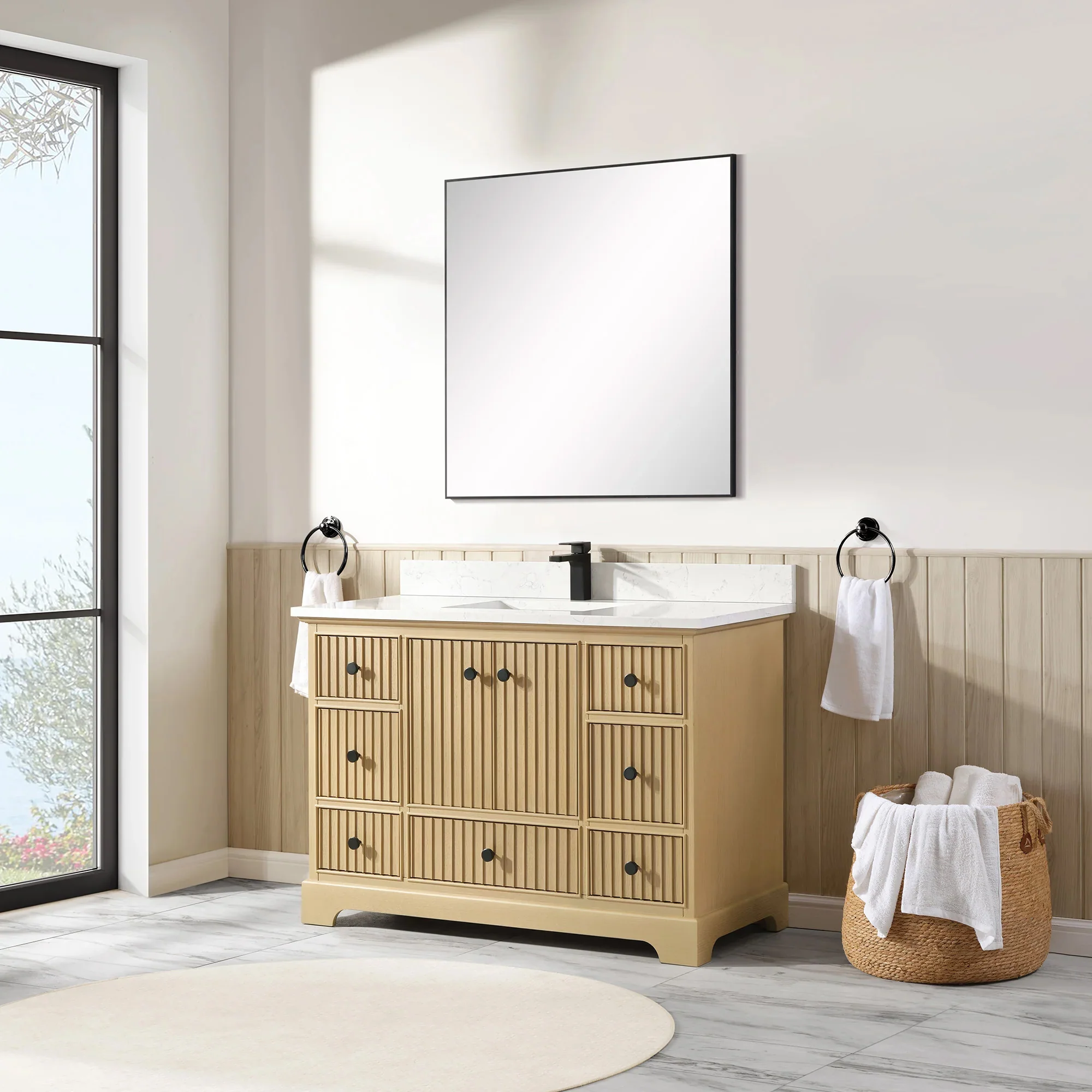 Ligne Ritmo Modern Vanity - Fluted (24"-72") 60 Ligne Ritmo Modern Vanity - Fluted (24"-72")
