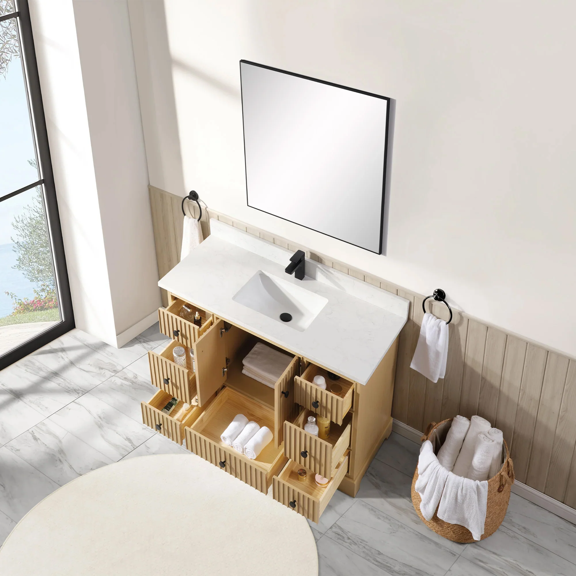 Ligne Ritmo Modern Vanity - Fluted (24"-72") 62 Ligne Ritmo Modern Vanity - Fluted (24"-72")