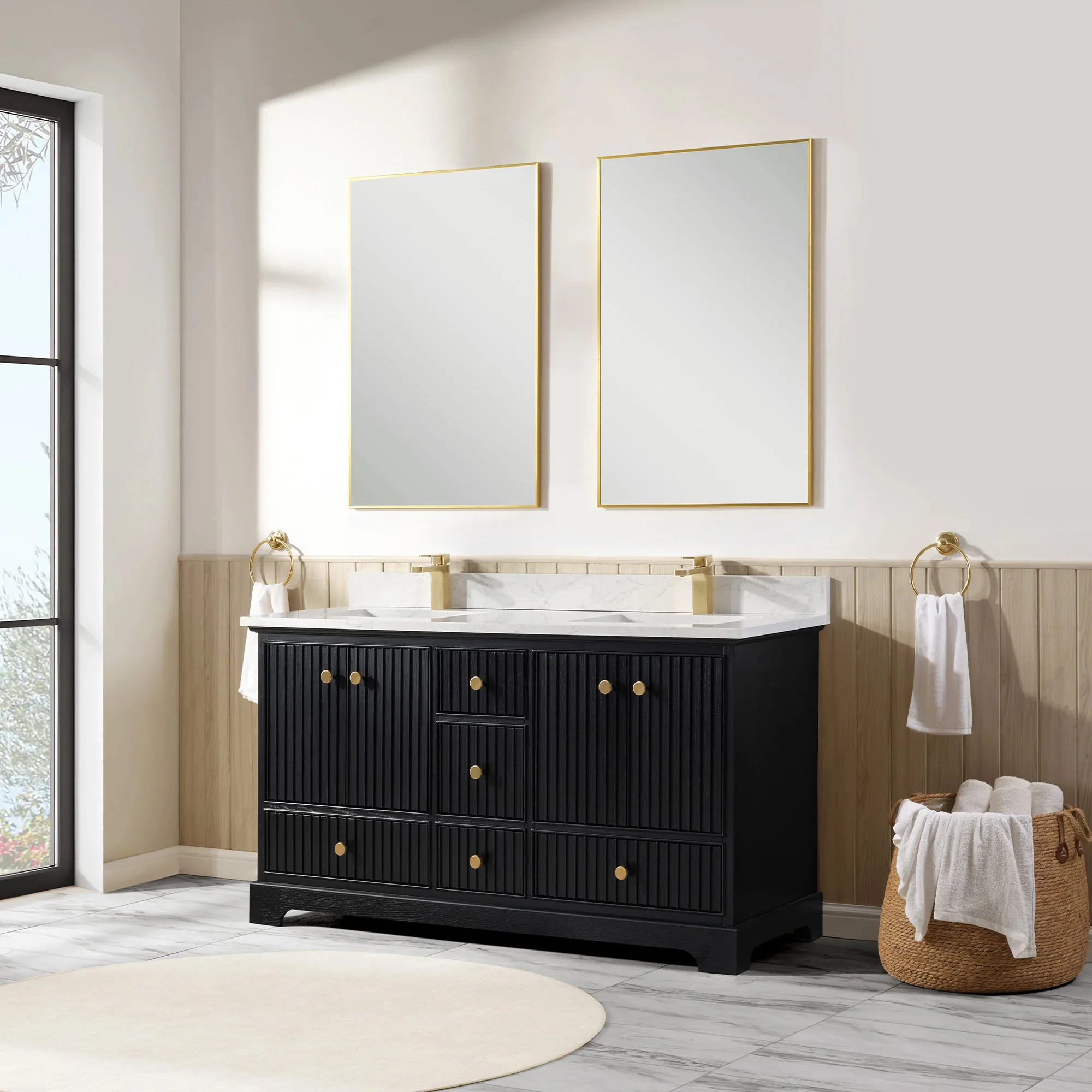 Ligne Ritmo Modern Vanity - Fluted (24"-72") 66 Ligne Ritmo Modern Vanity - Fluted (24"-72")