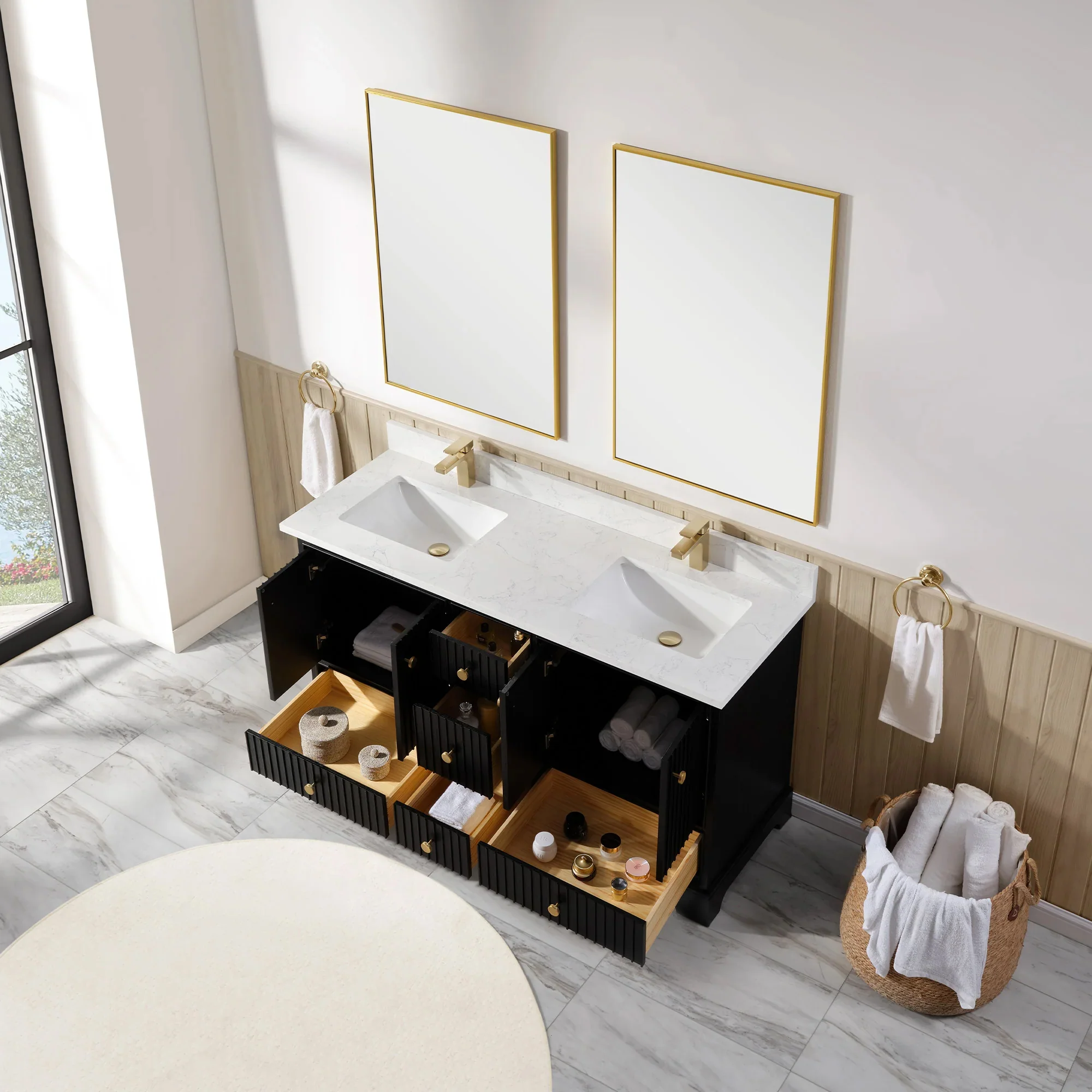 Ligne Ritmo Modern Vanity - Fluted (24"-72") 68 Ligne Ritmo Modern Vanity - Fluted (24"-72")