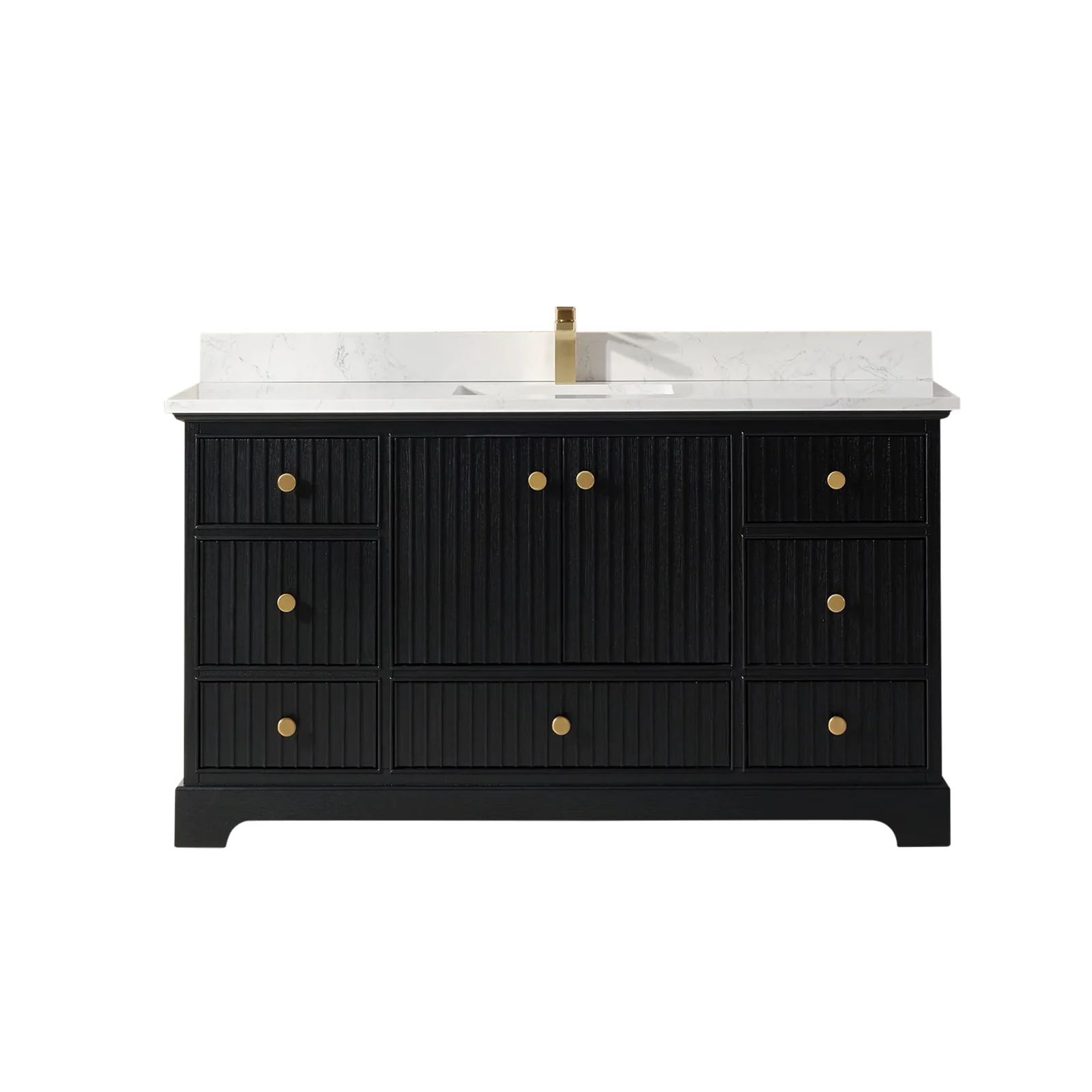 Ligne Ritmo Modern Vanity - Fluted (24"-72") 8 Ligne Ritmo Modern Vanity - Fluted (24"-72")
