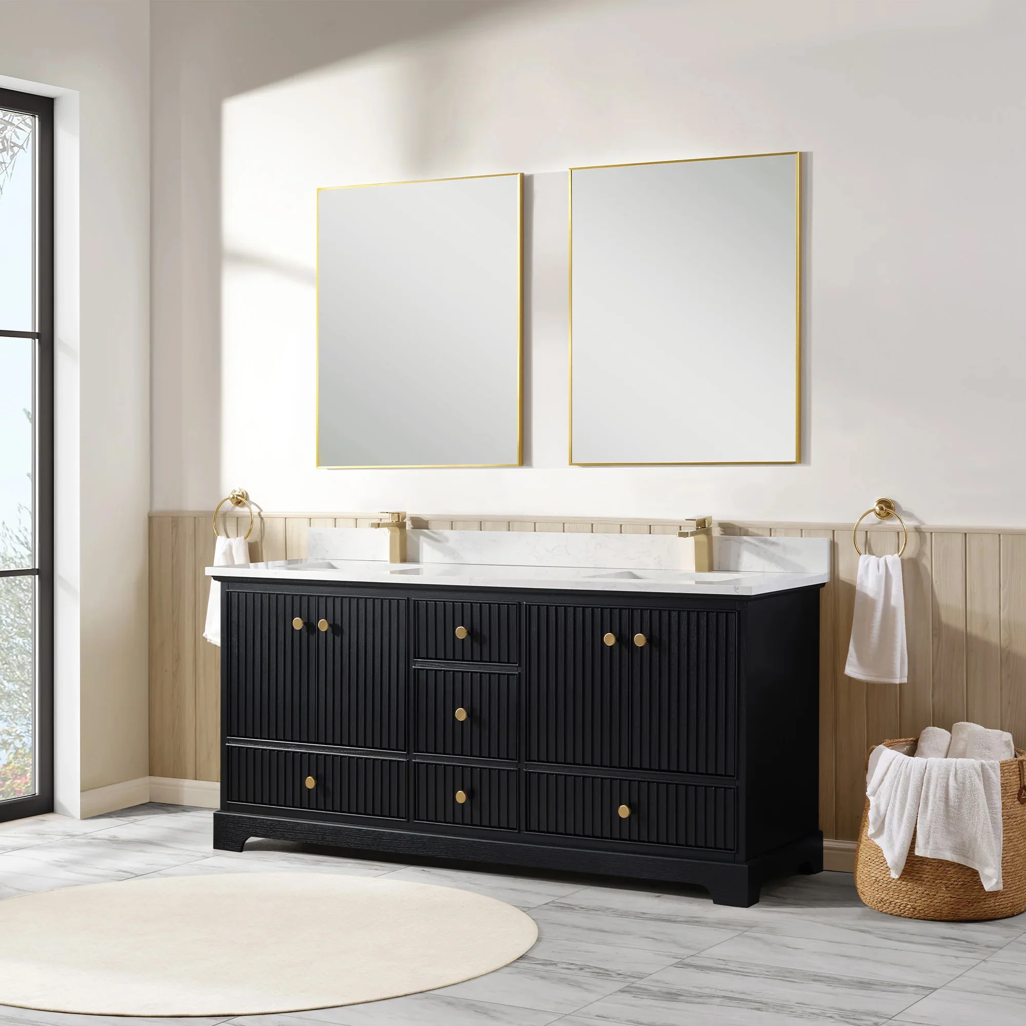 Ligne Ritmo Modern Vanity - Fluted (24"-72") 80 Ligne Ritmo Modern Vanity - Fluted (24"-72")