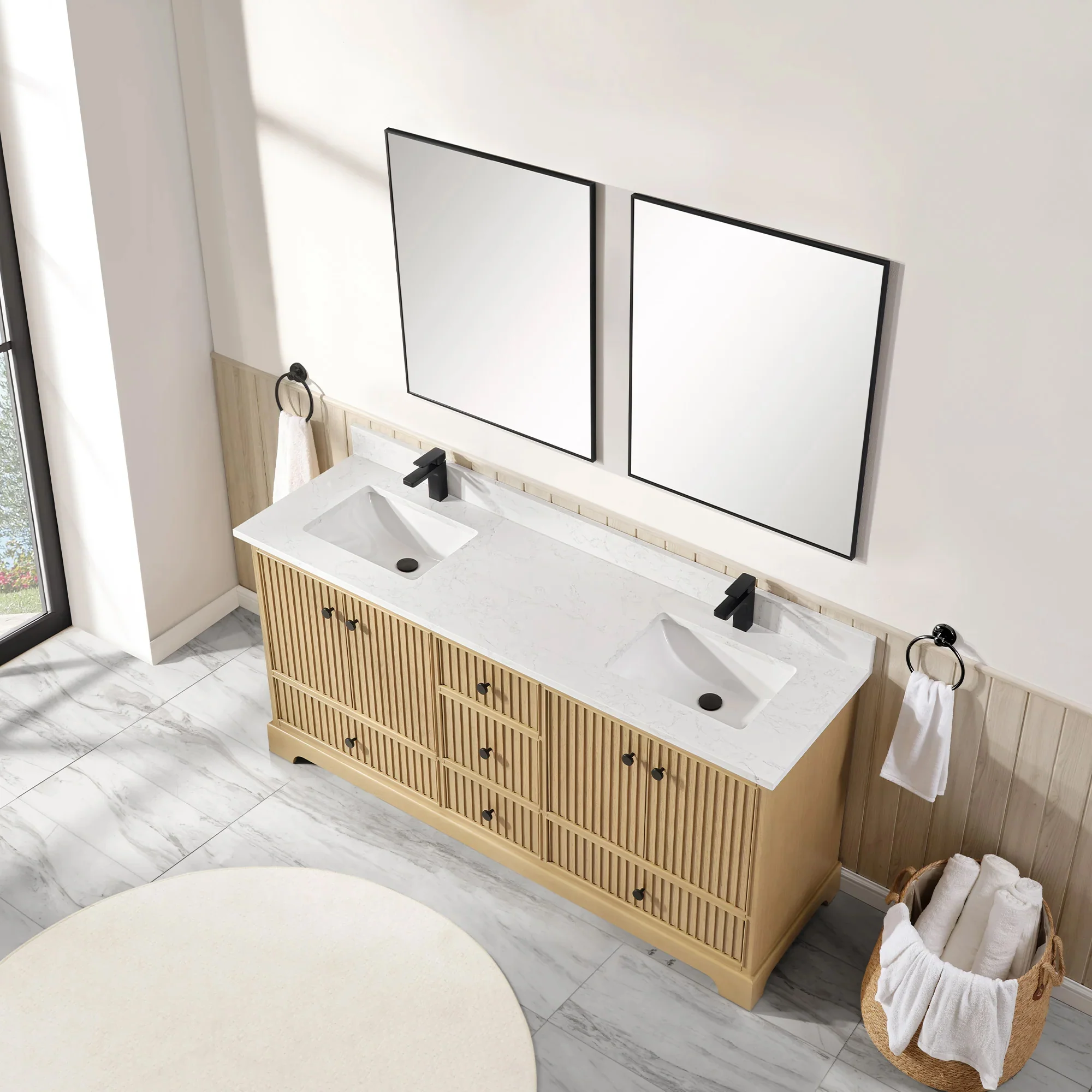 Ligne Ritmo Modern Vanity - Fluted (24"-72") 88 Ligne Ritmo Modern Vanity - Fluted (24"-72")