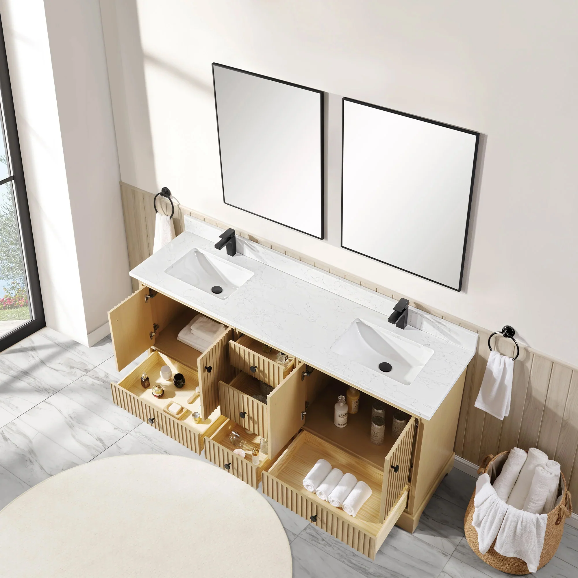 Ligne Ritmo Modern Vanity - Fluted (24"-72") 89 Ligne Ritmo Modern Vanity - Fluted (24"-72")