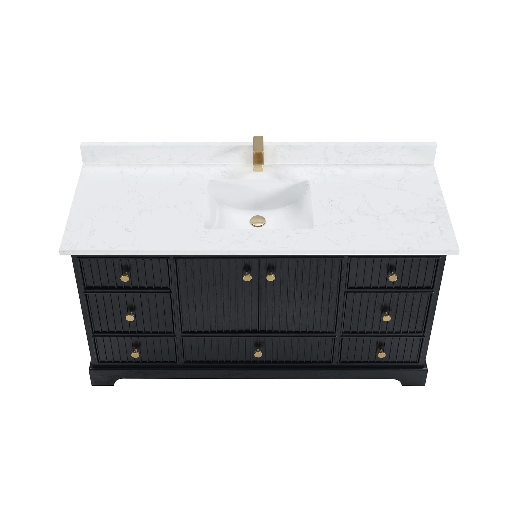 Ligne Ritmo Modern Vanity - Fluted (24"-72") 9 Ligne Ritmo Modern Vanity - Fluted (24"-72")