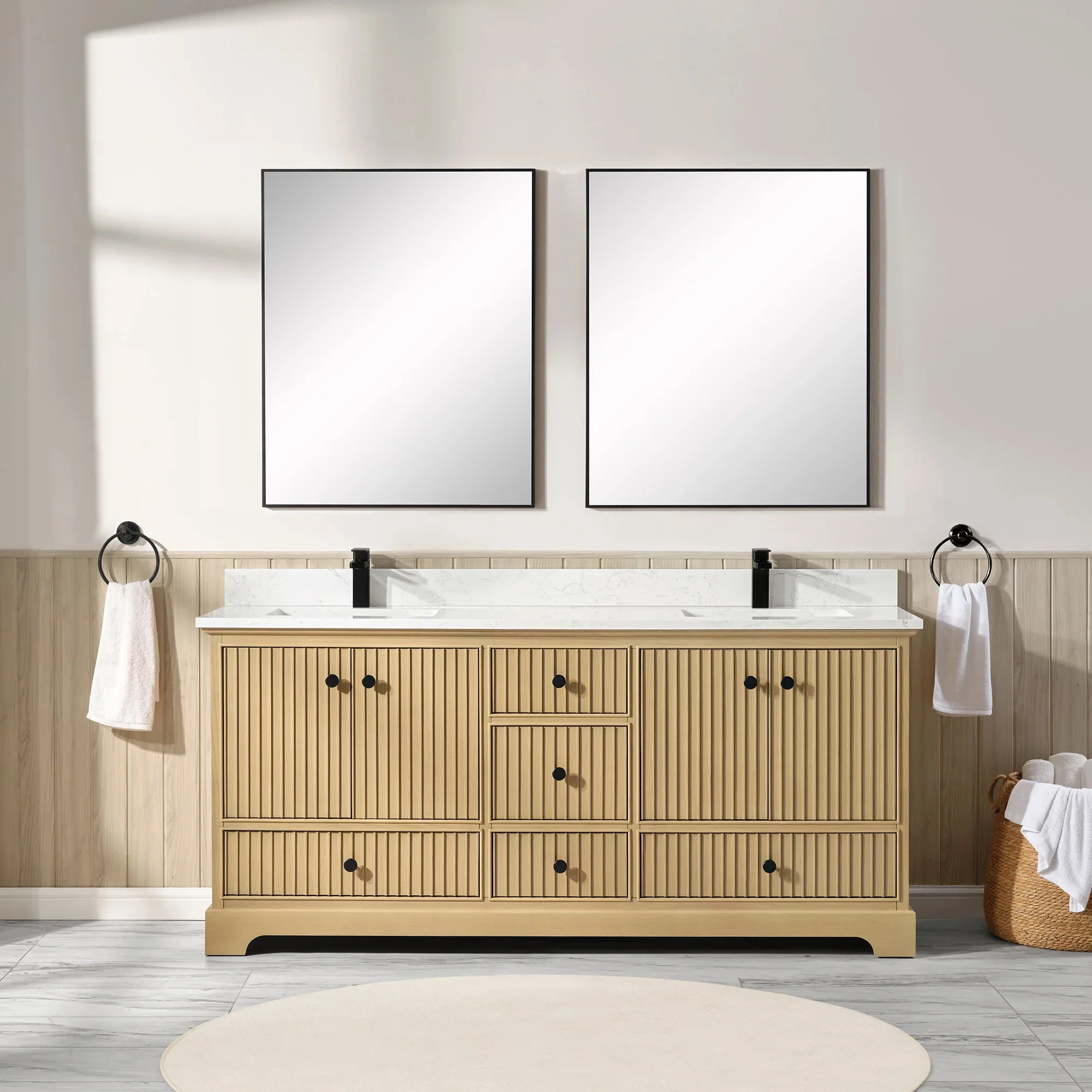 Ligne Ritmo Modern Vanity - Fluted (24"-72") 90 Ligne Ritmo Modern Vanity - Fluted (24"-72")