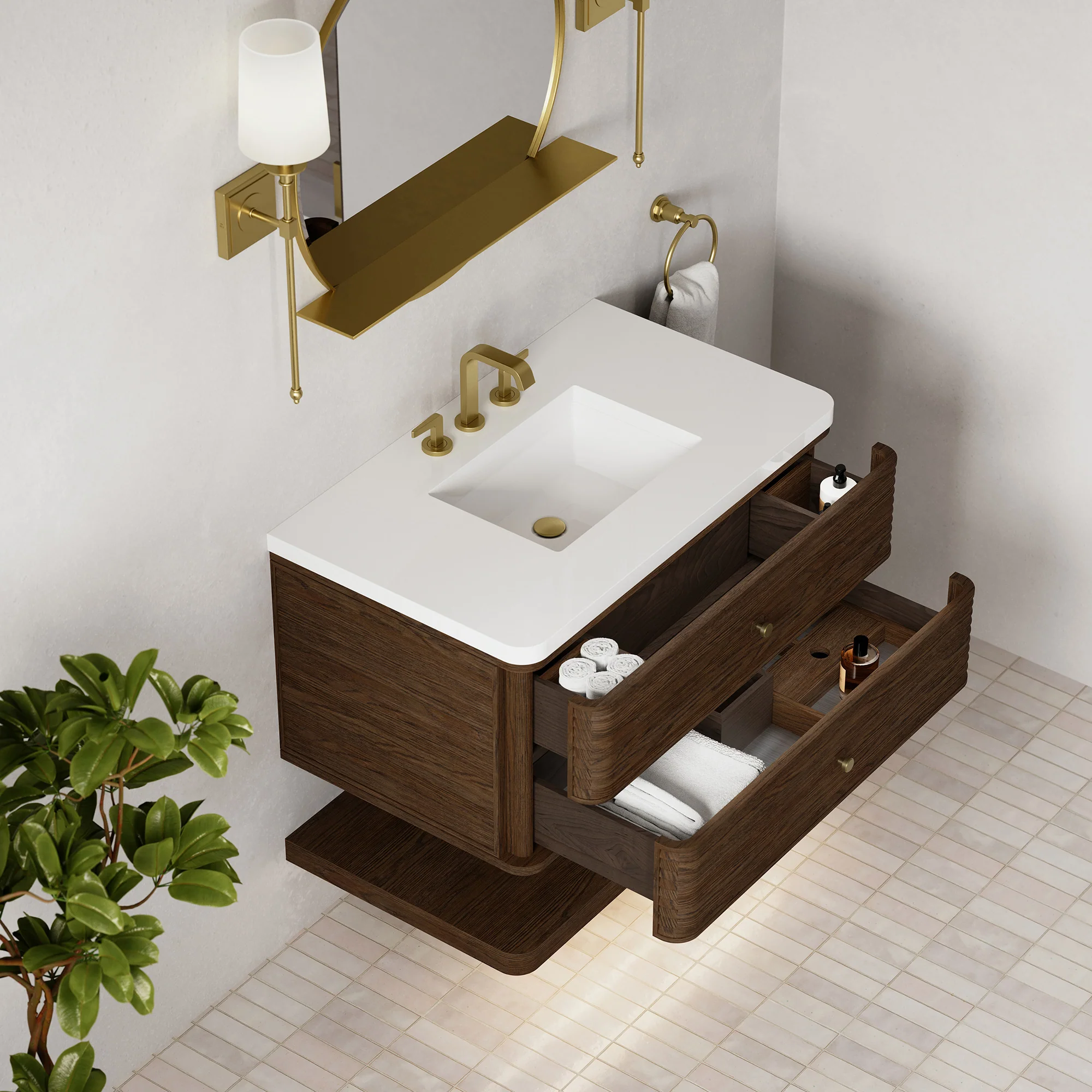 Aurelio Floating Vanity (36"-72") 133 Aurelio Floating Vanity (36"-72")