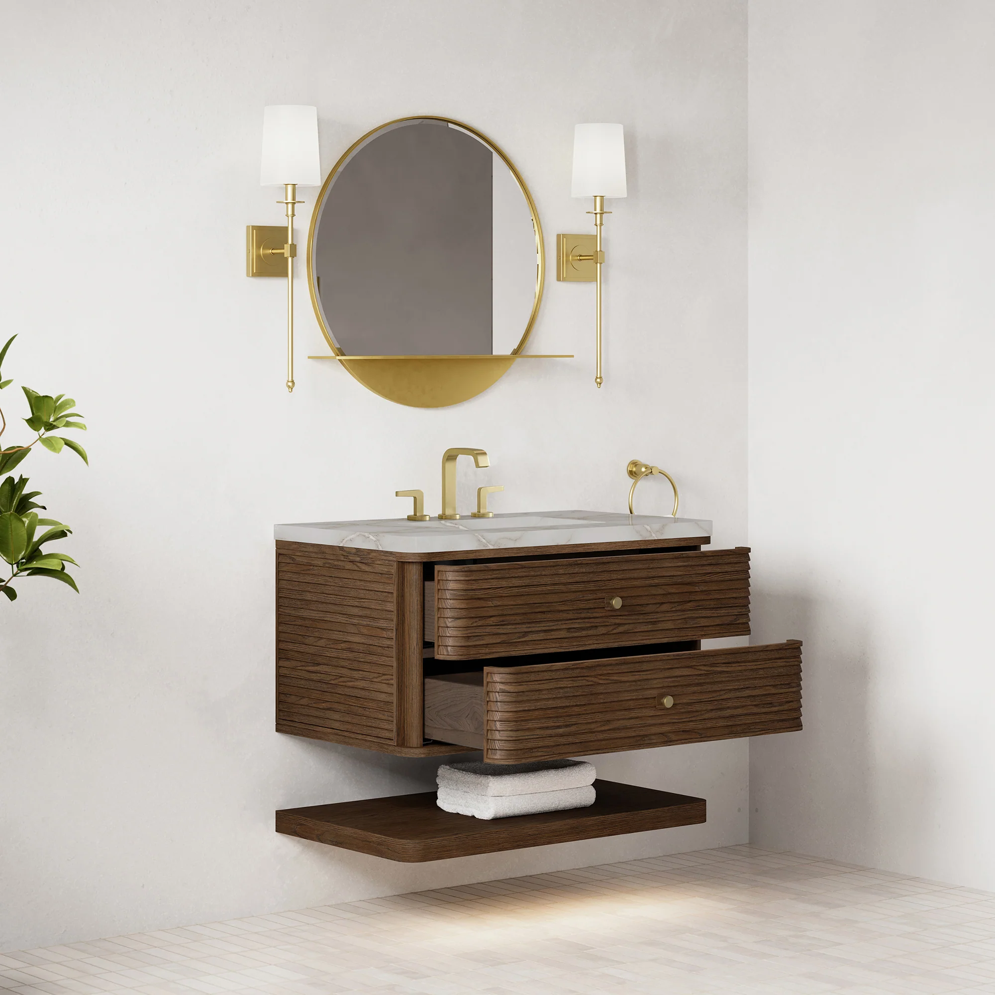 Aurelio Floating Vanity (36"-72") 155 Aurelio Floating Vanity (36"-72")