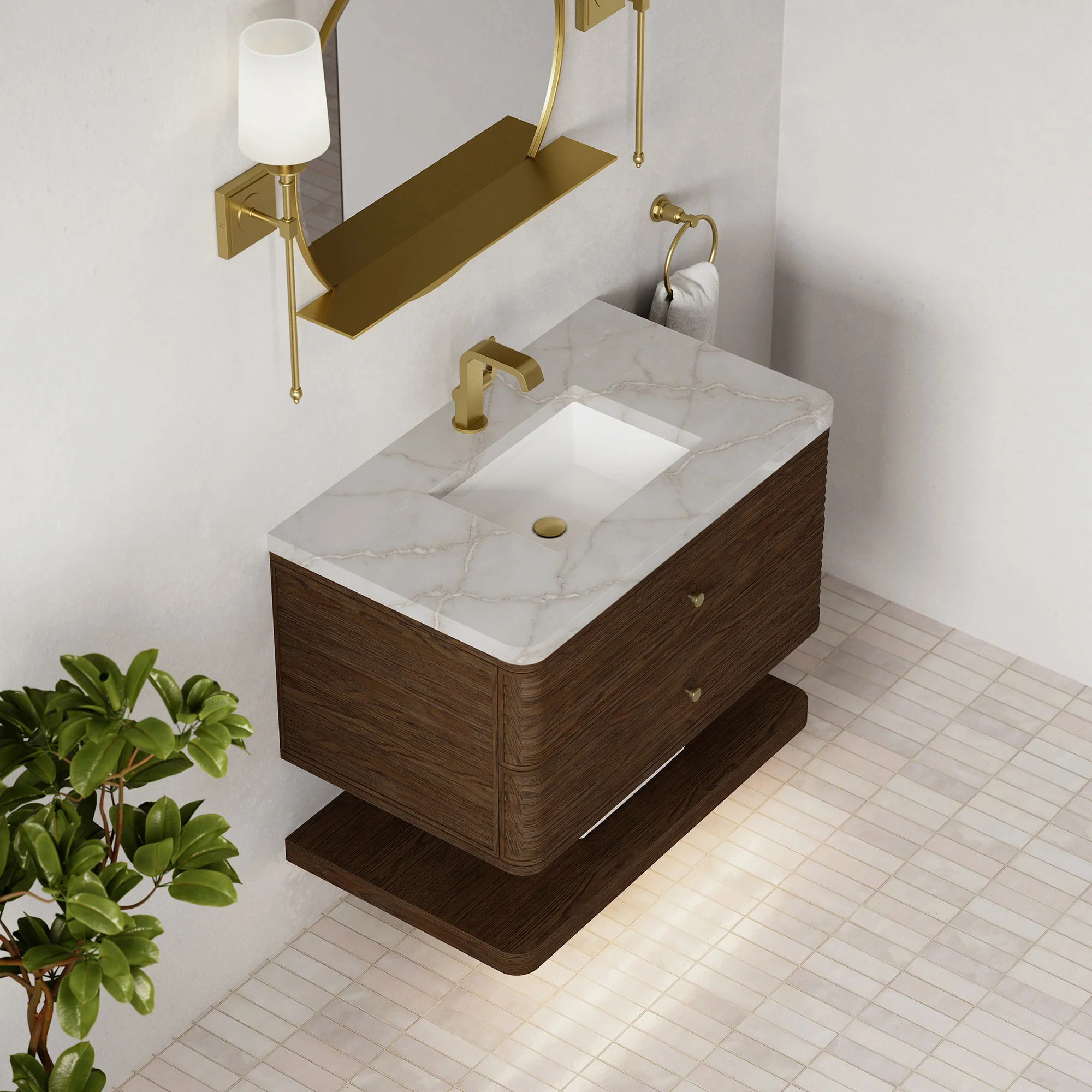 Aurelio Floating Vanity (36"-72") 160 Aurelio Floating Vanity (36"-72")