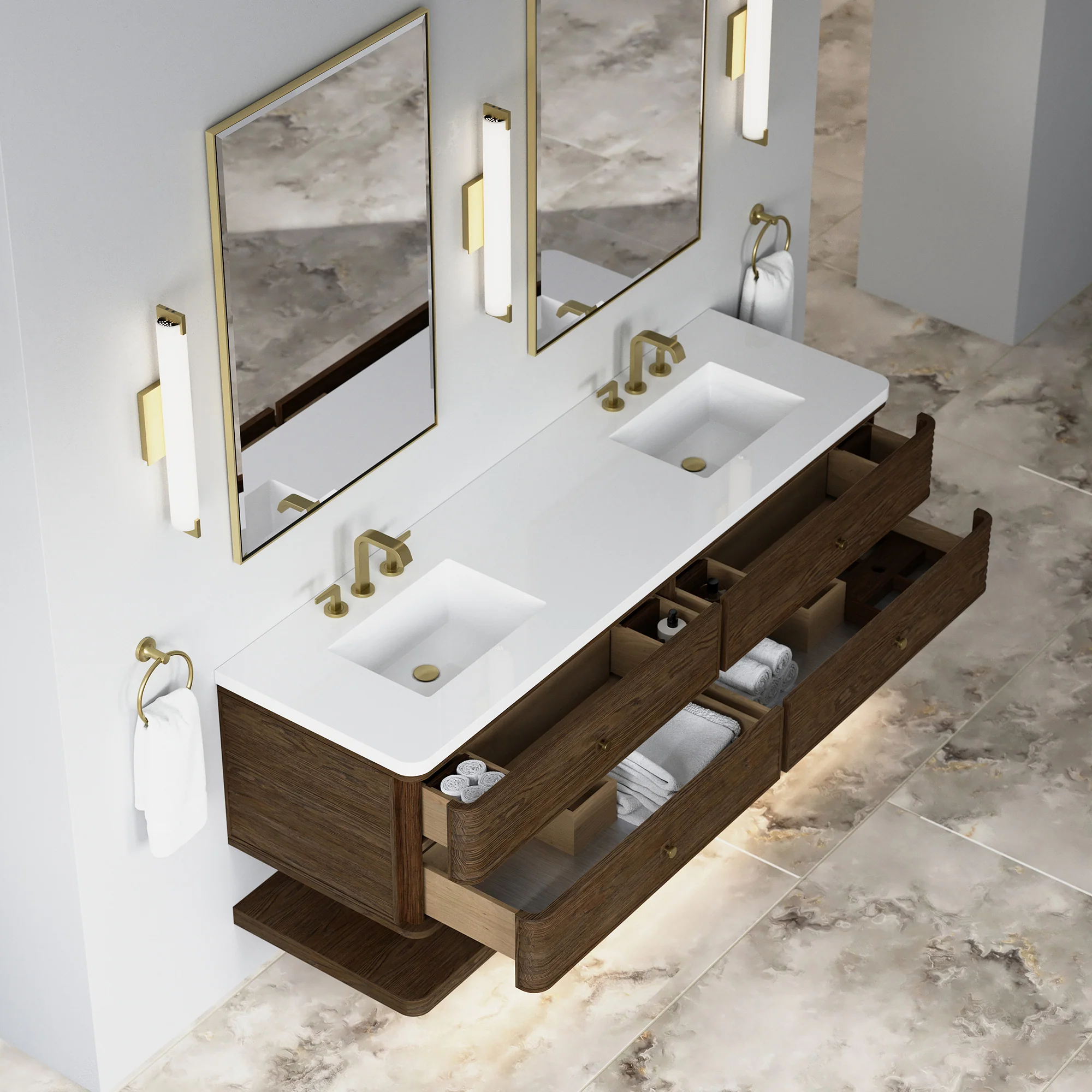 Aurelio Floating Vanity (36"-72") 170 Aurelio Floating Vanity (36"-72")