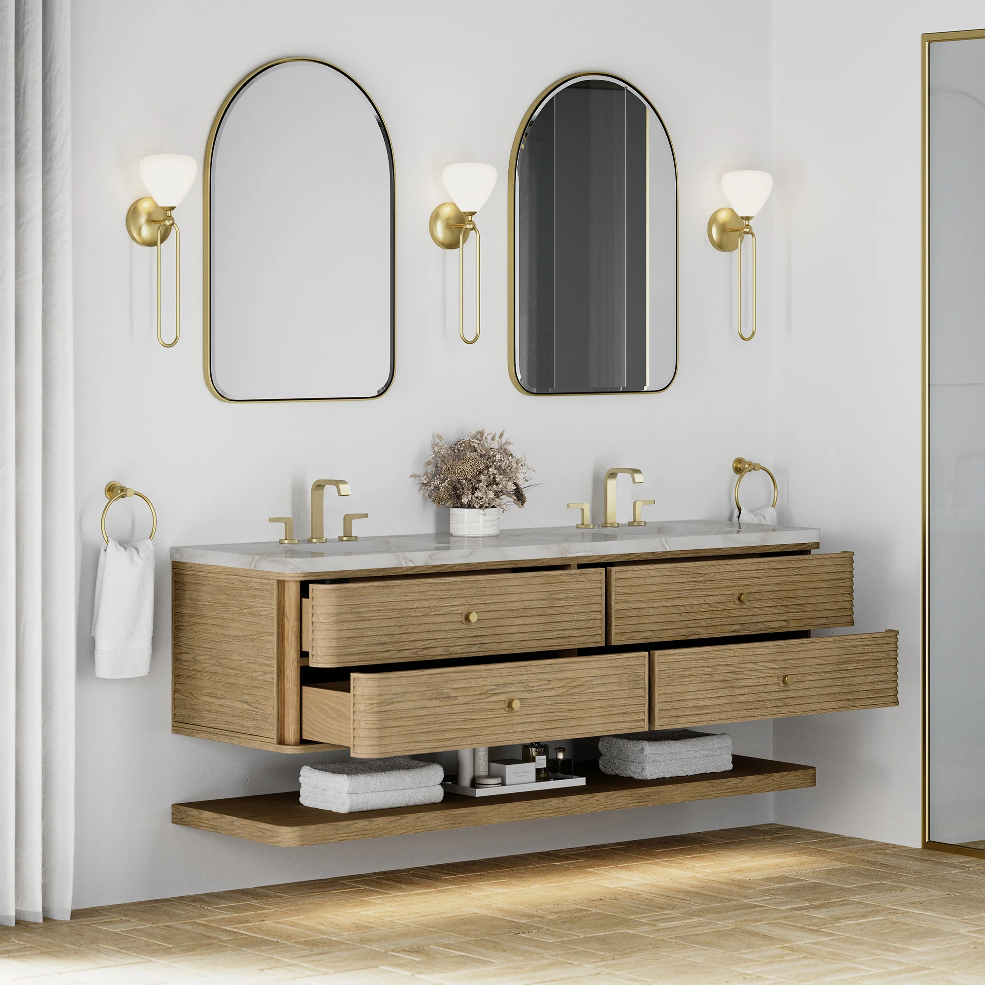 Aurelio Floating Vanity (36"-72") 208 Aurelio Floating Vanity (36"-72")