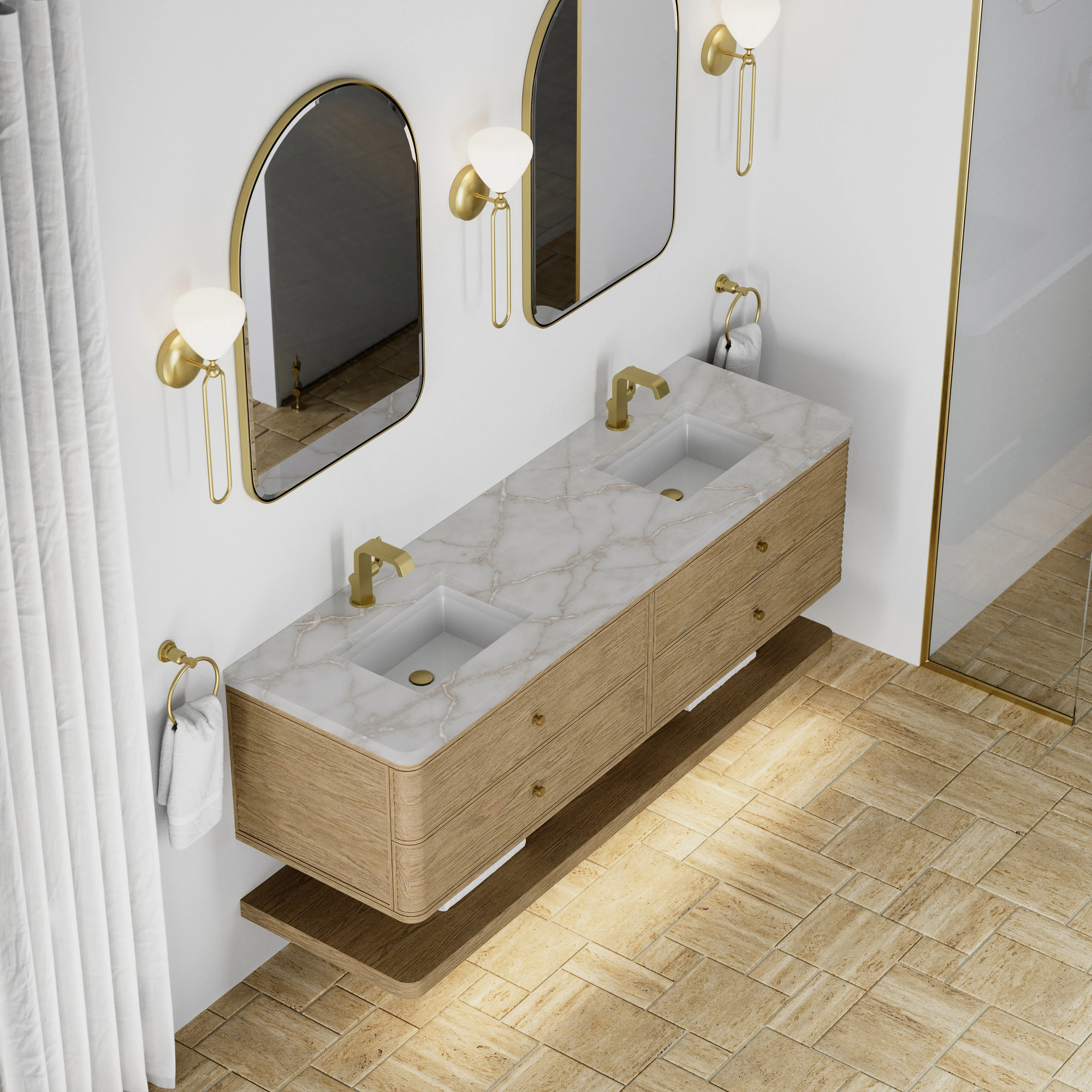 Aurelio Floating Vanity (36"-72") 218 Aurelio Floating Vanity (36"-72")