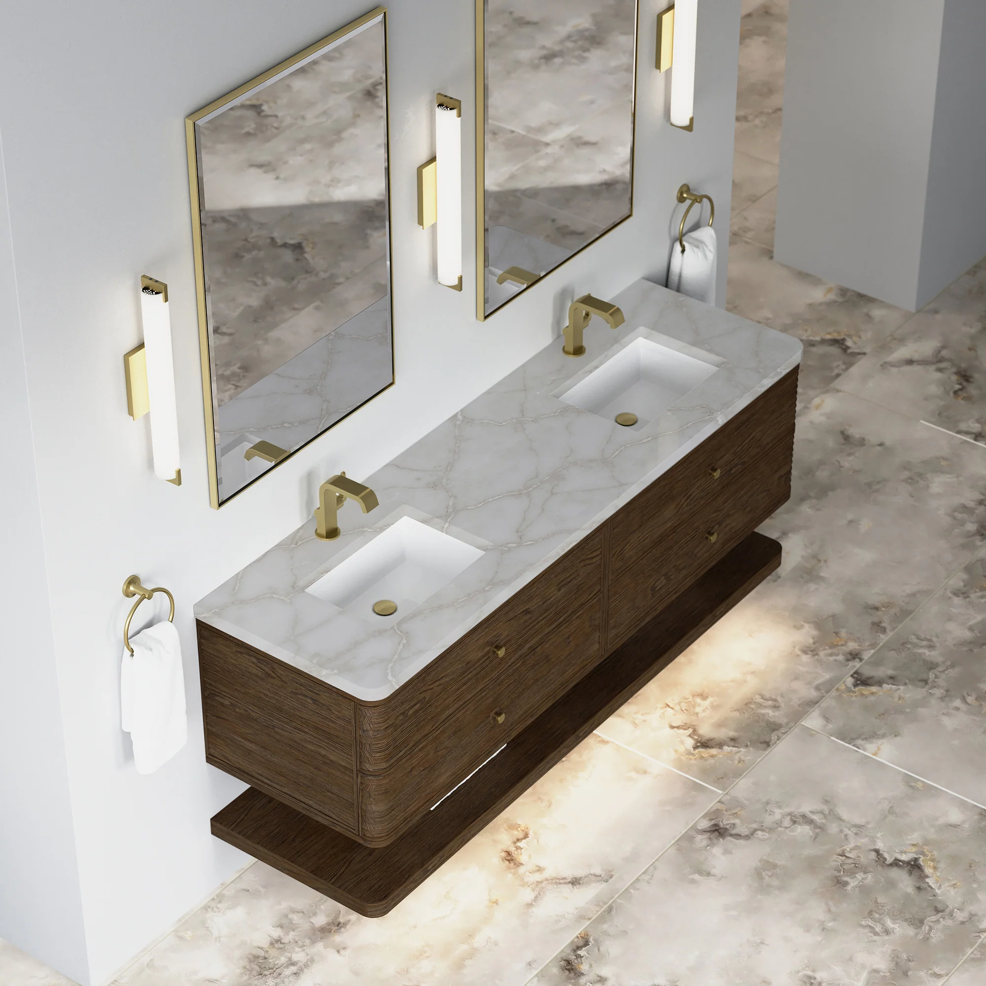 Aurelio Floating Vanity (36"-72") 235 Aurelio Floating Vanity (36"-72")