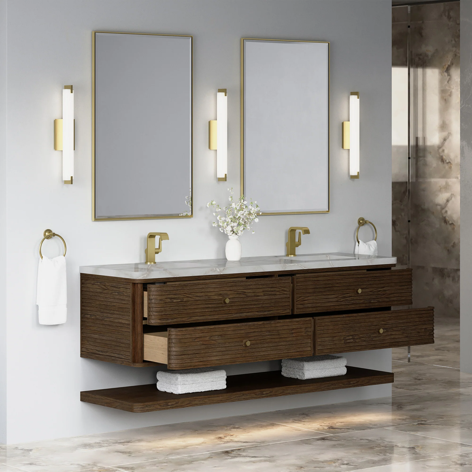 Aurelio Floating Vanity (36"-72") 236 Aurelio Floating Vanity (36"-72")