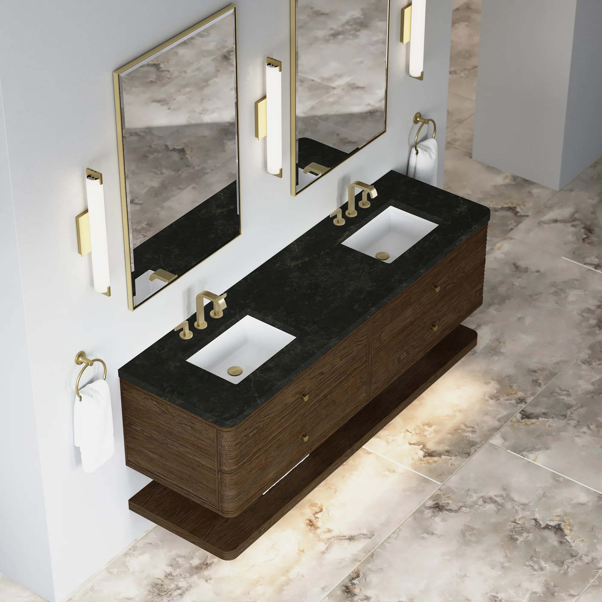 Aurelio Floating Vanity (36"-72") 245 Aurelio Floating Vanity (36"-72")