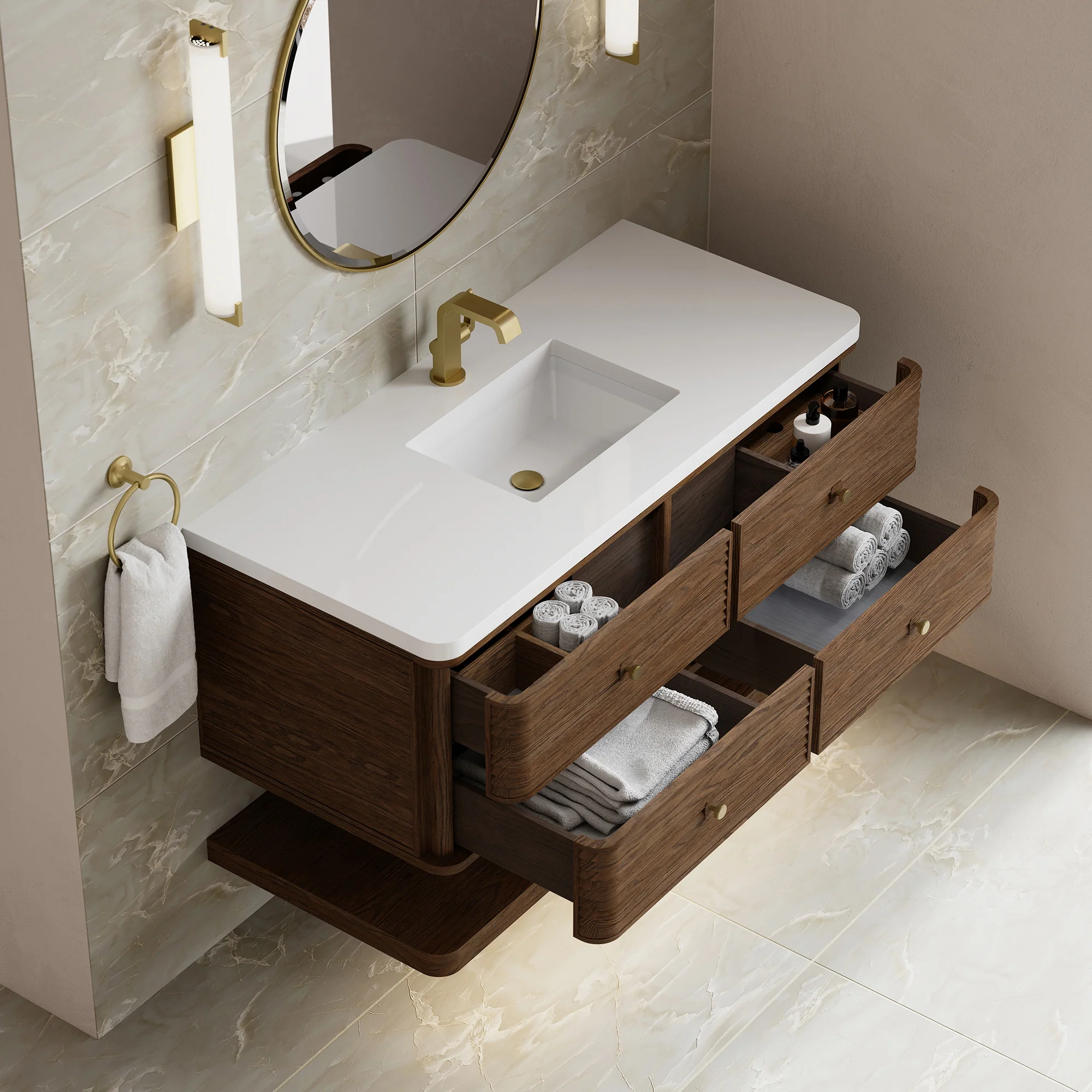 Aurelio Floating Vanity (36"-72") 77 Aurelio Floating Vanity (36"-72")