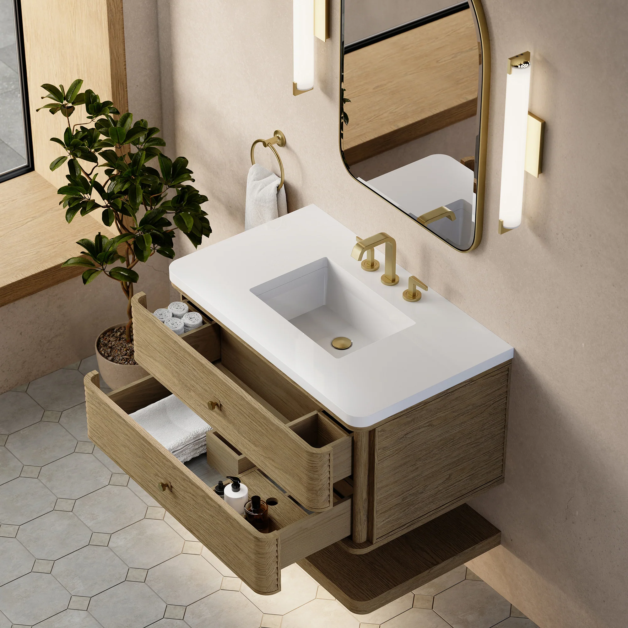 Aurelio Floating Vanity (36"-72") 95 Aurelio Floating Vanity (36"-72")