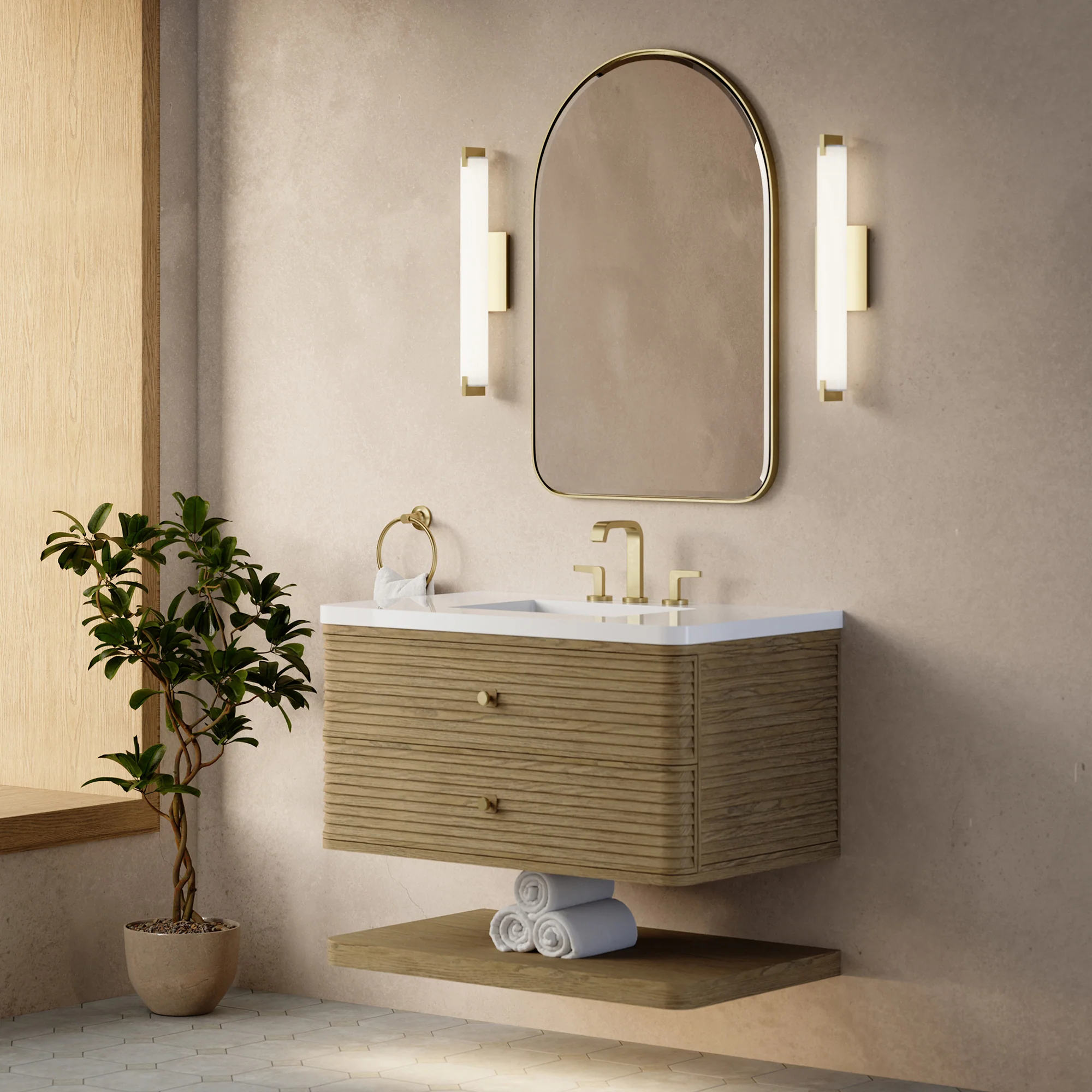 Aurelio Floating Vanity (36"-72") 96 Aurelio Floating Vanity (36"-72")