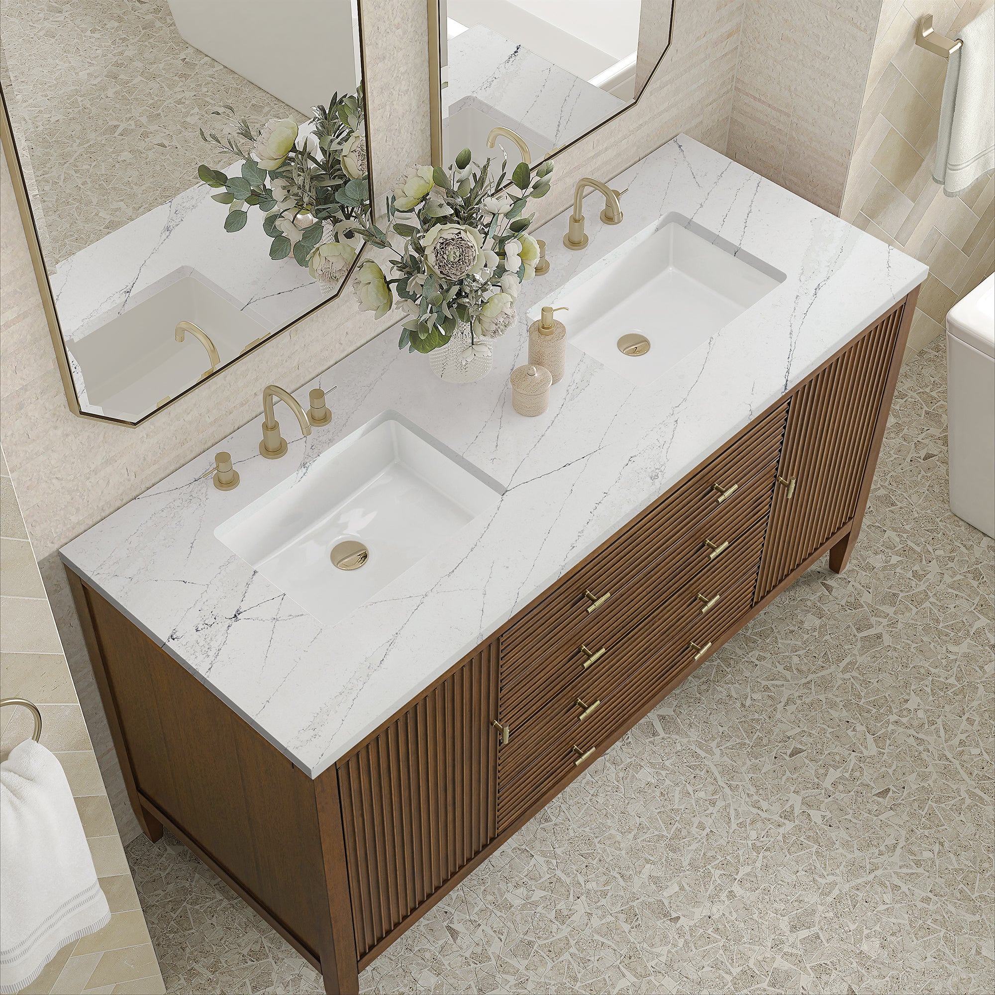 Brickendon Modern Vanity - Fluted (36"-72") 101 Brickendon Modern Vanity - Fluted (36"-72")