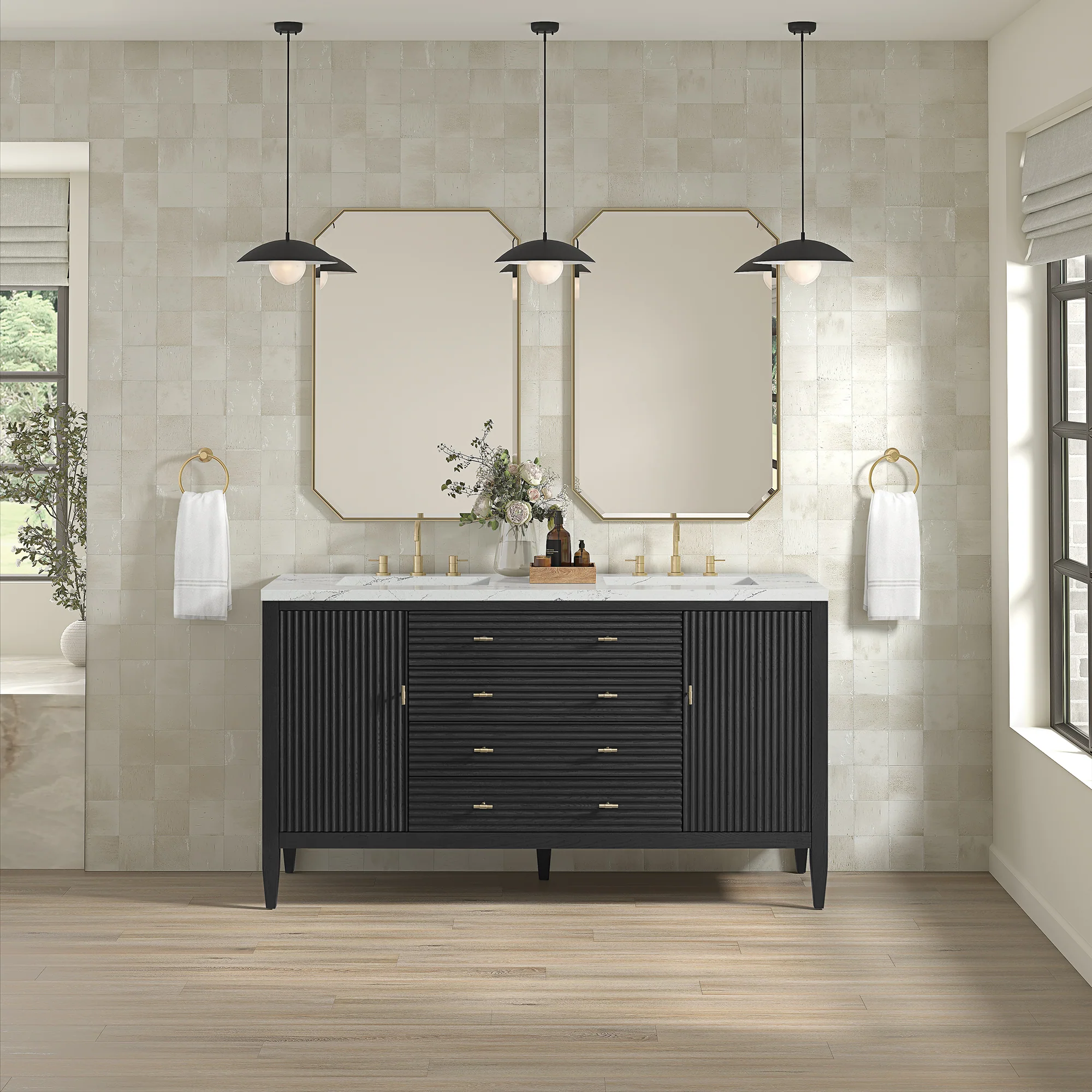 Brickendon Modern Vanity - Fluted (36"-72") 103 Brickendon Modern Vanity - Fluted (36"-72")