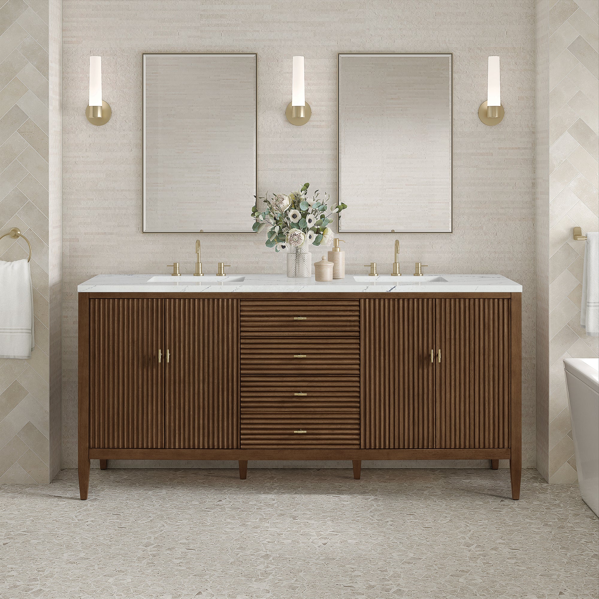 Brickendon Modern Vanity - Fluted (36"-72") 106 Brickendon Modern Vanity - Fluted (36"-72")