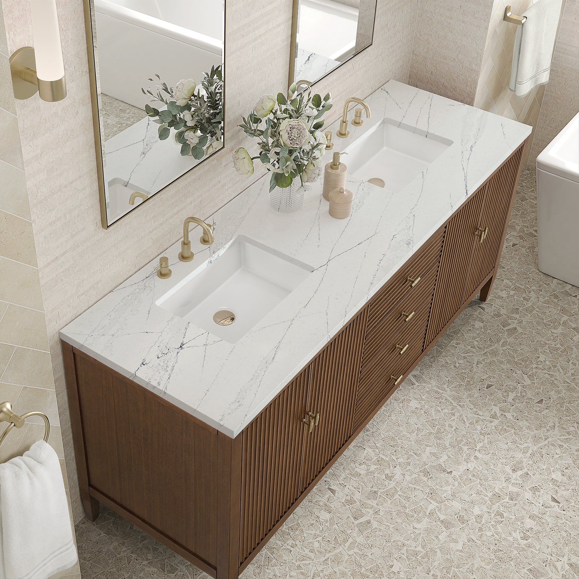 Brickendon Modern Vanity - Fluted (36"-72") 107 Brickendon Modern Vanity - Fluted (36"-72")