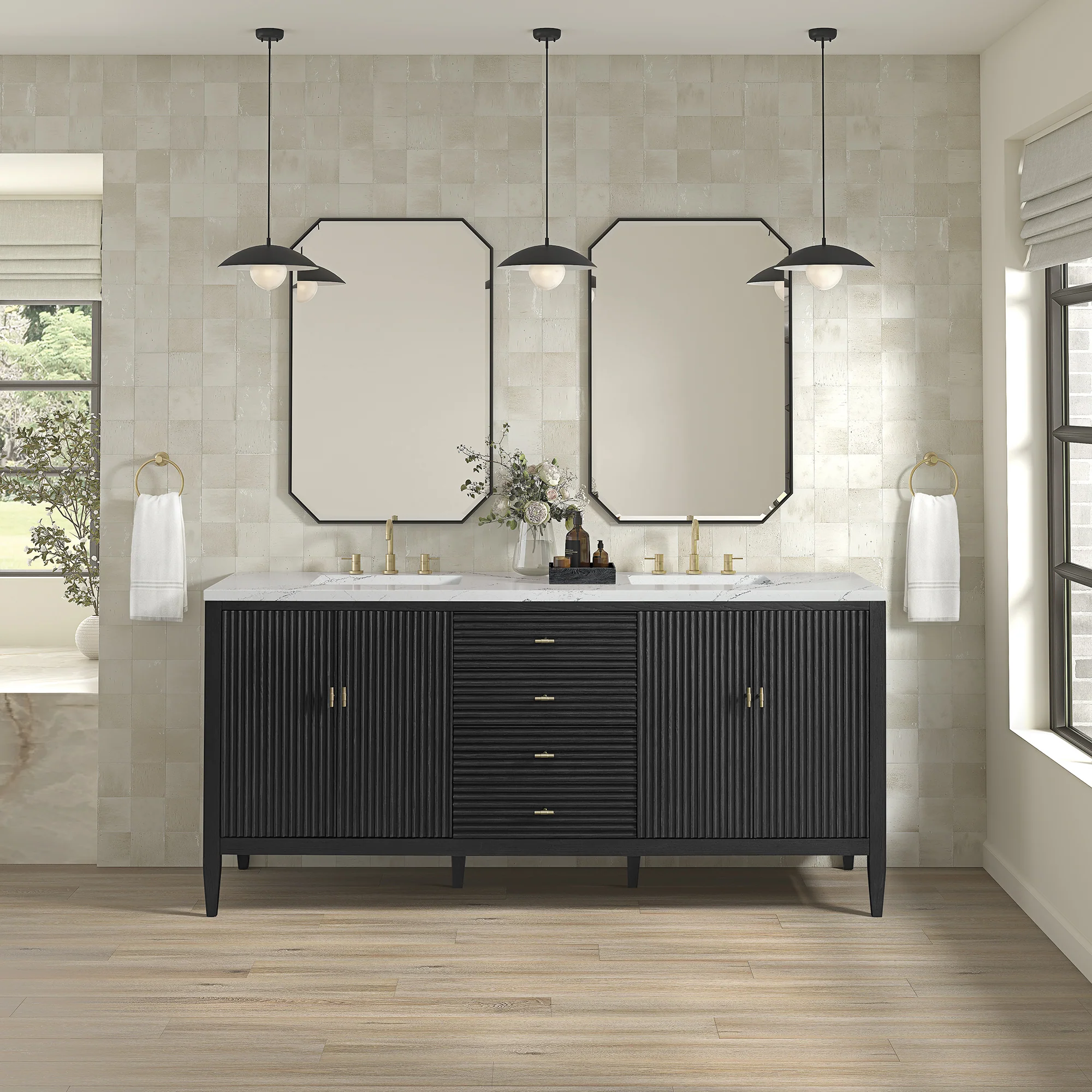 Brickendon Modern Vanity - Fluted (36"-72") 109 Brickendon Modern Vanity - Fluted (36"-72")